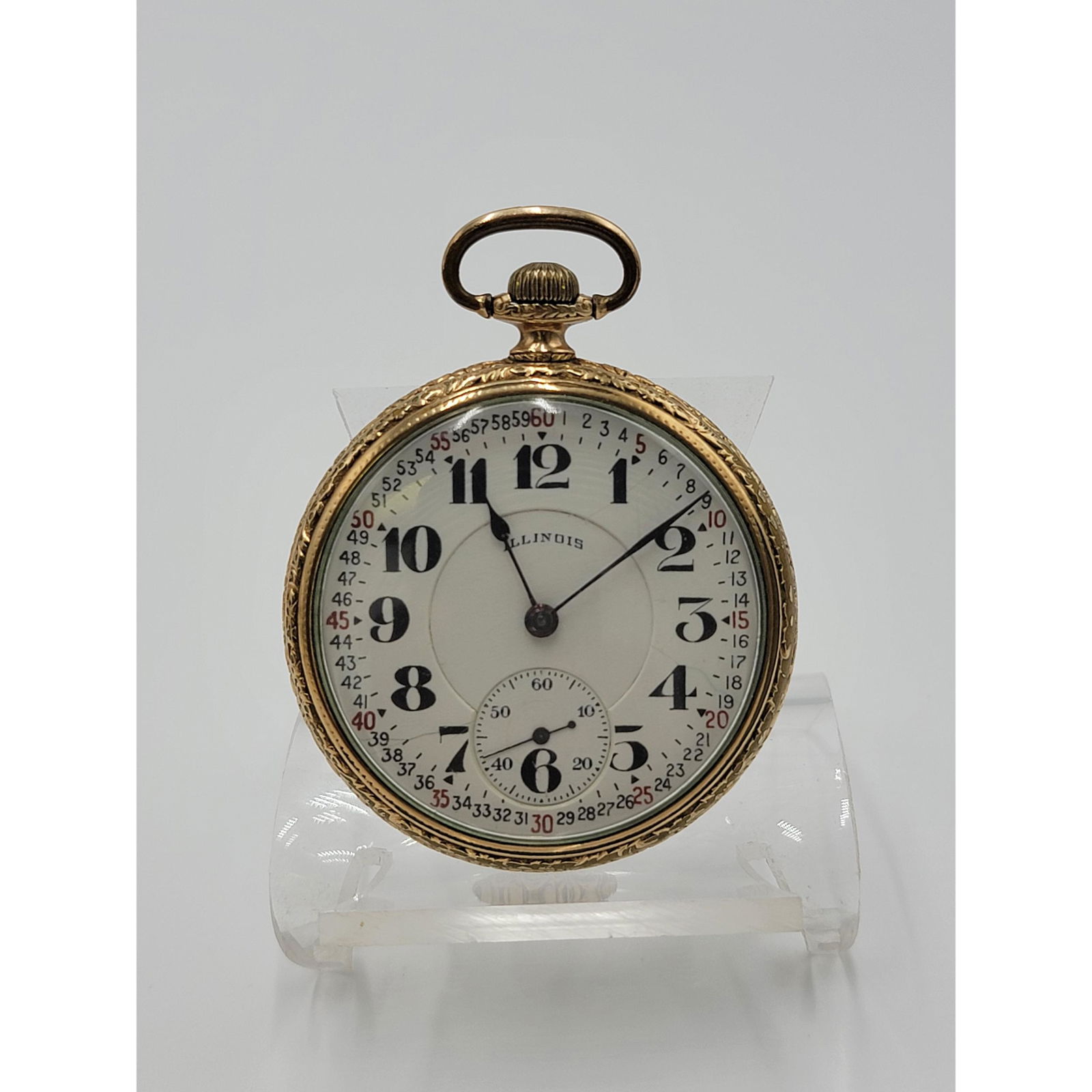 Vintage Illinois Springfield Co Pocket Watch (1 of 9)