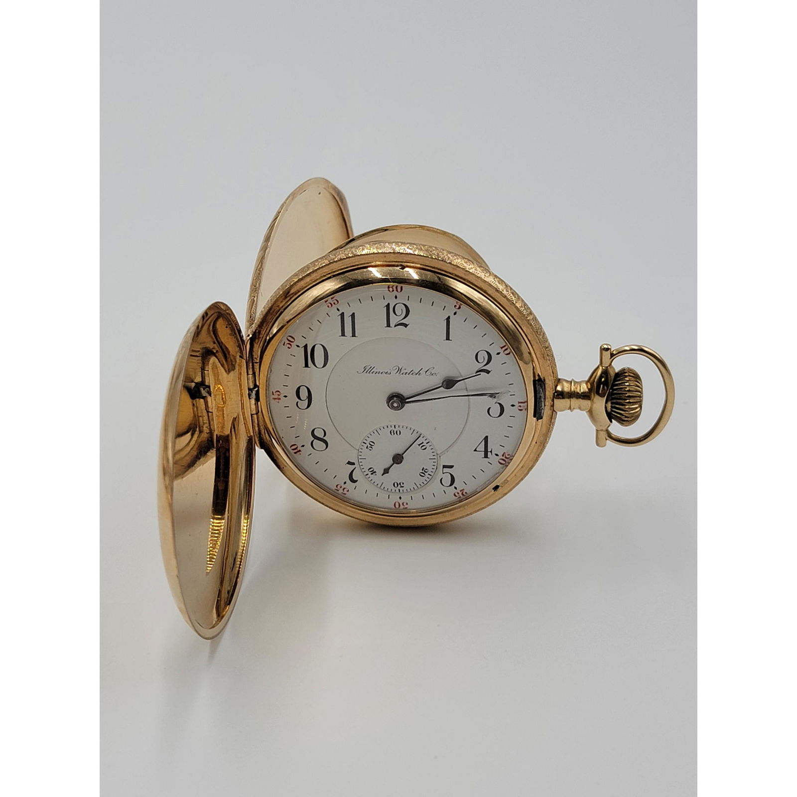 Illinois Watch Co Pocket Watch Benjamin Frank 14K Gold (1 of 12)