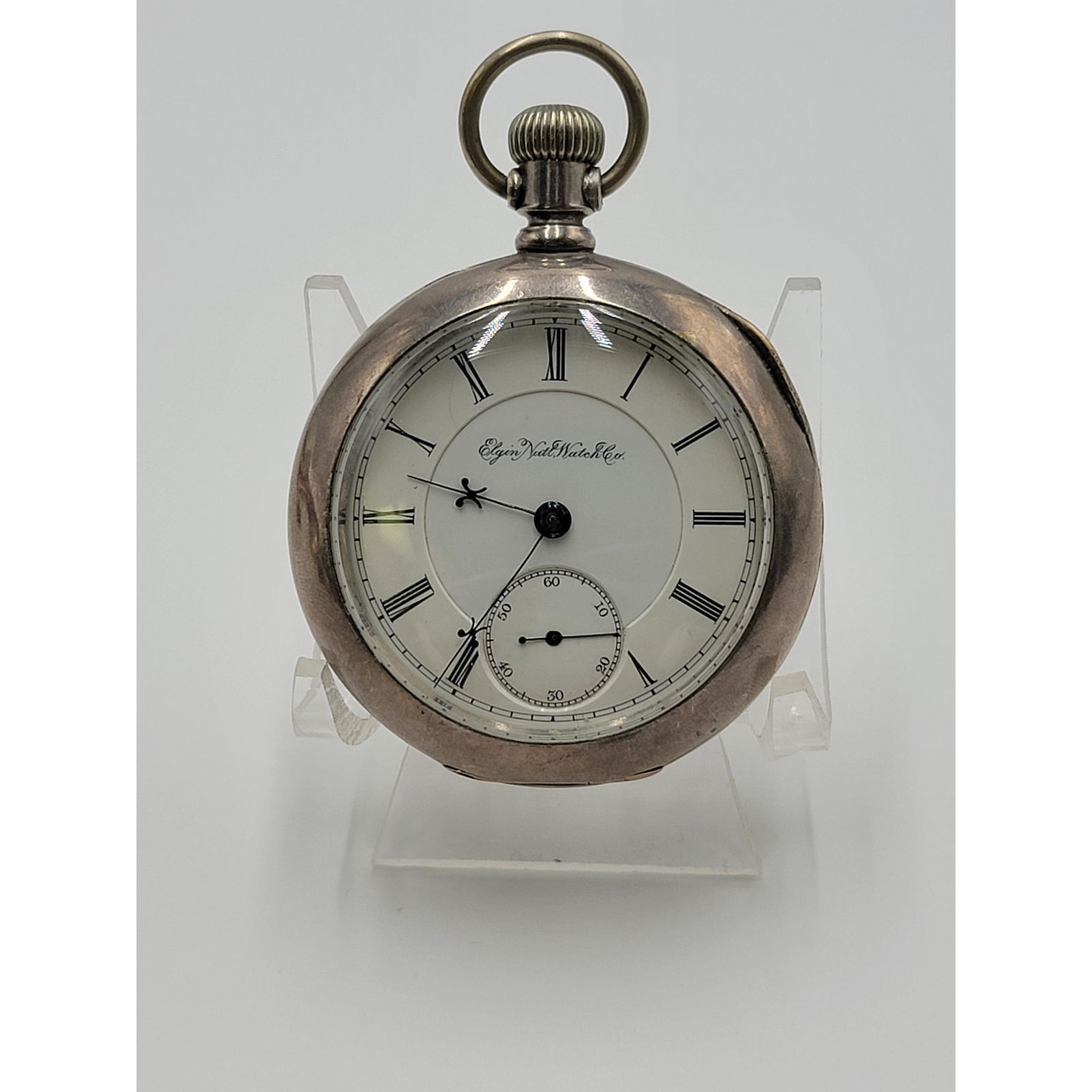 Vintage Elgin Coin Silver Pocket Watch (1 of 10)