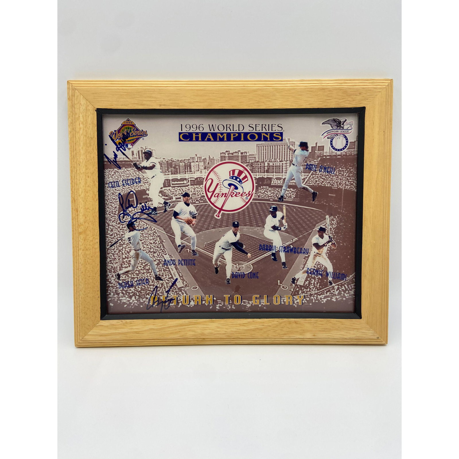 1996 New York Yankees WS Champion Photo Signed Multiple: 1996 New York Yankees WS Champion Photo Signed Multiple Players, Photo Measures 8" x 10" in frame