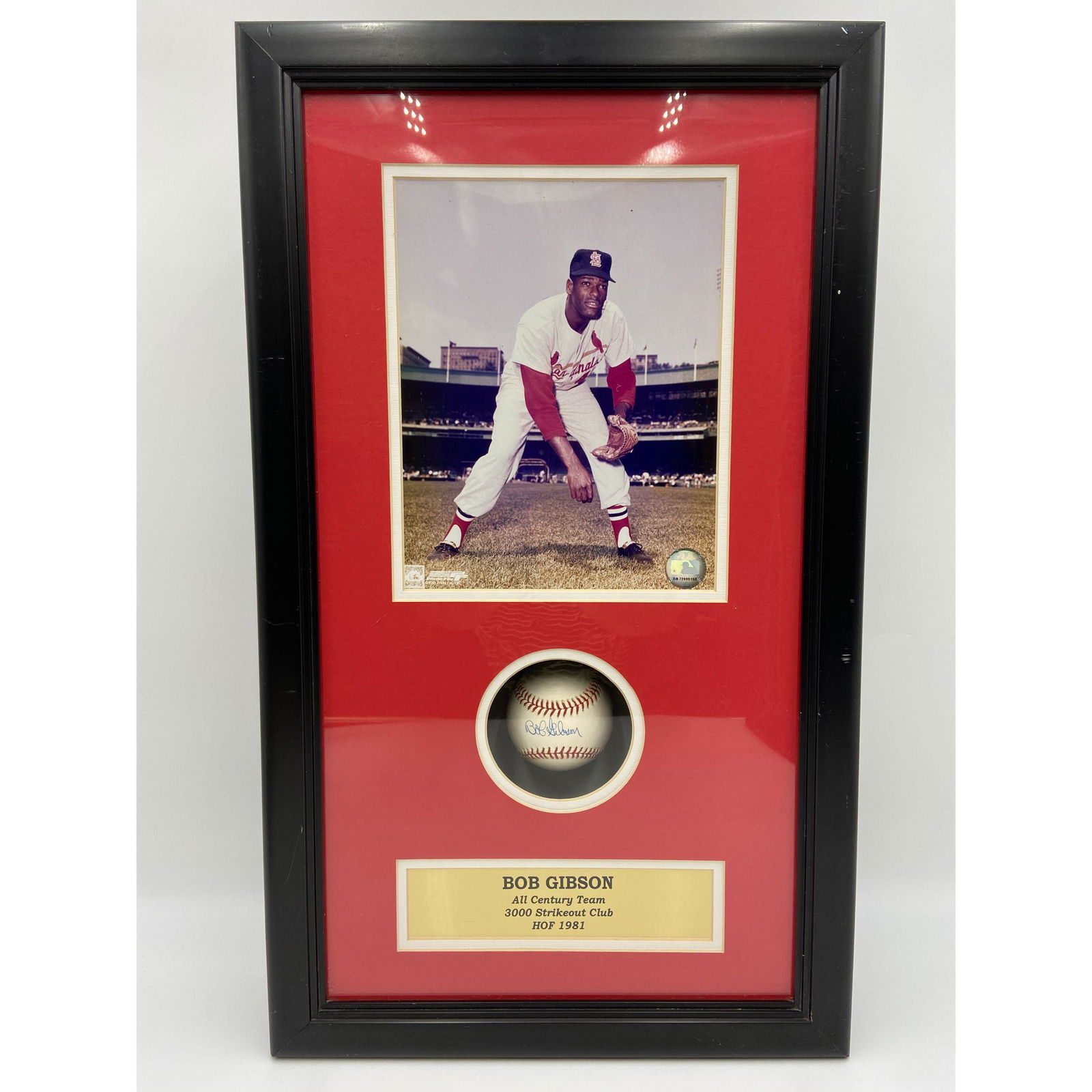 Vintage Bob Gibson "3000 Strikeout Club" Autographed Ba (1 of 4)