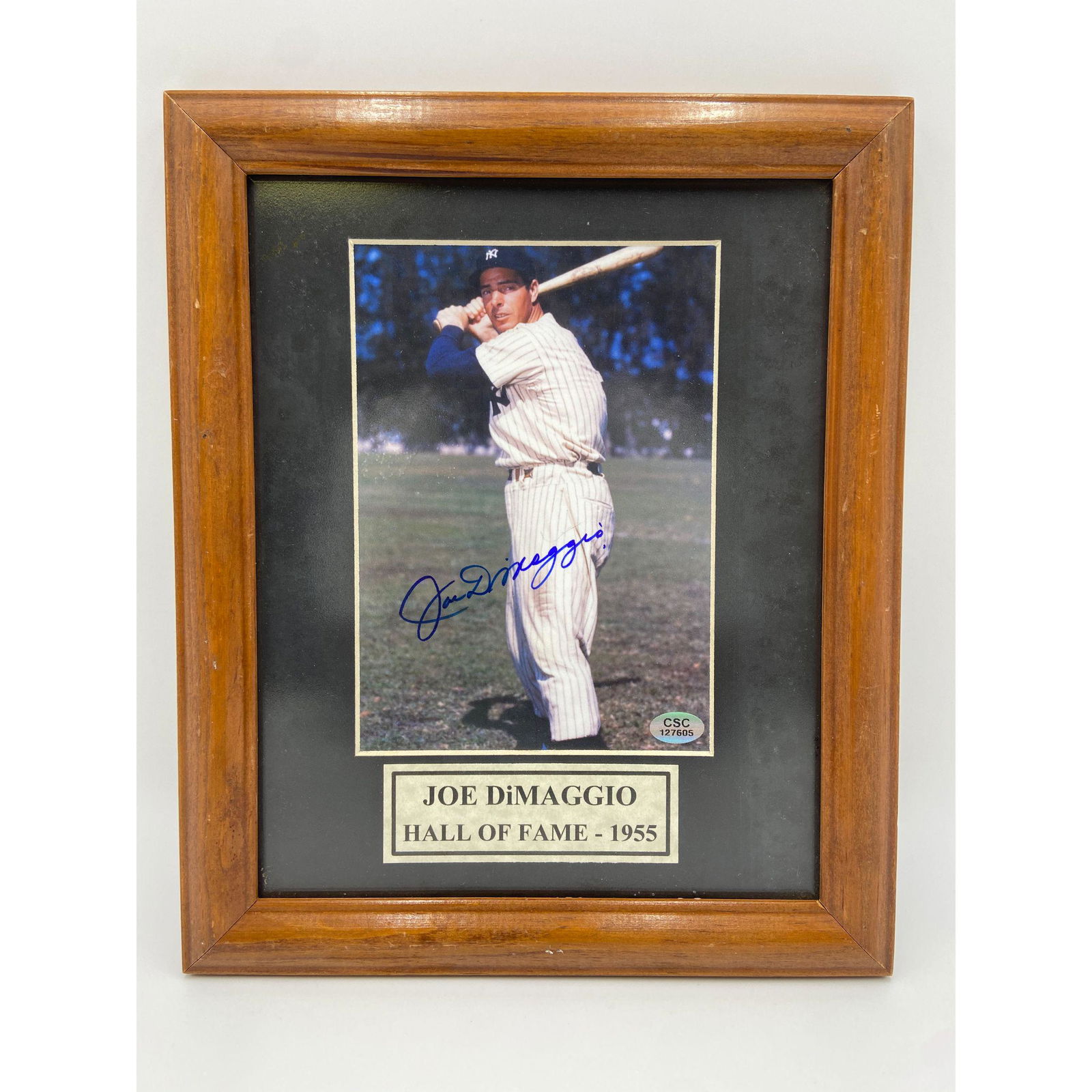 Signed Joe DiMaggio New York Yankees Photo Framed (1 of 3)