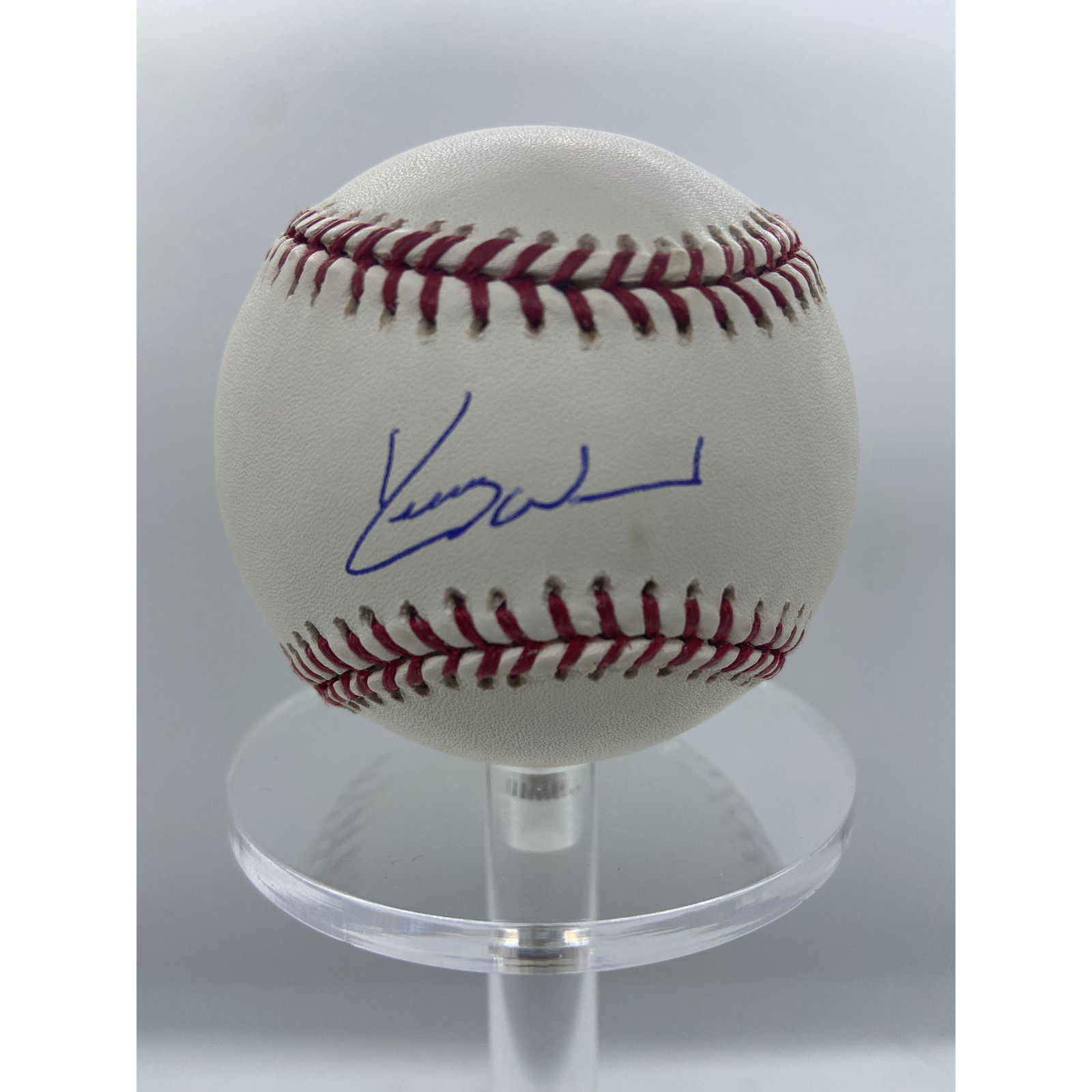 VINTAGE MLB CHICAGO CUBS KENNY WOOD SIGNED BASEBALL (1 of 4)