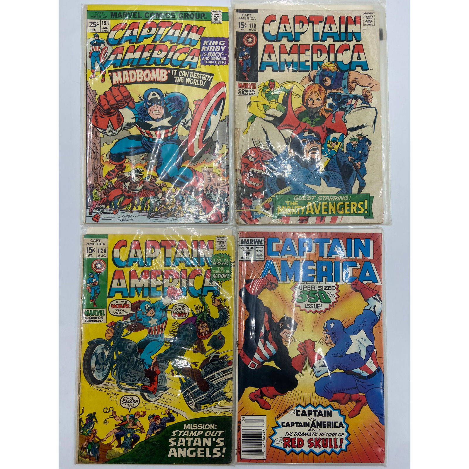LOT OF 4 VINTAGE MARVEL COMICS CAPTAIN AMERICA (1 of 5)