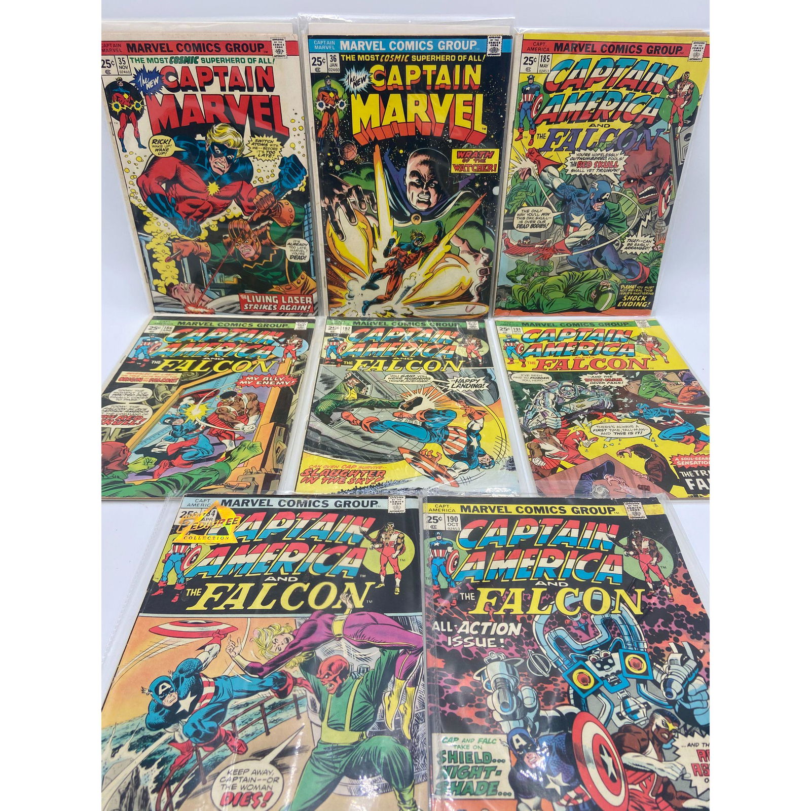 Vintage Lot Of 8 Marvel Comics Captain Marvel & Captain (1 of 9)