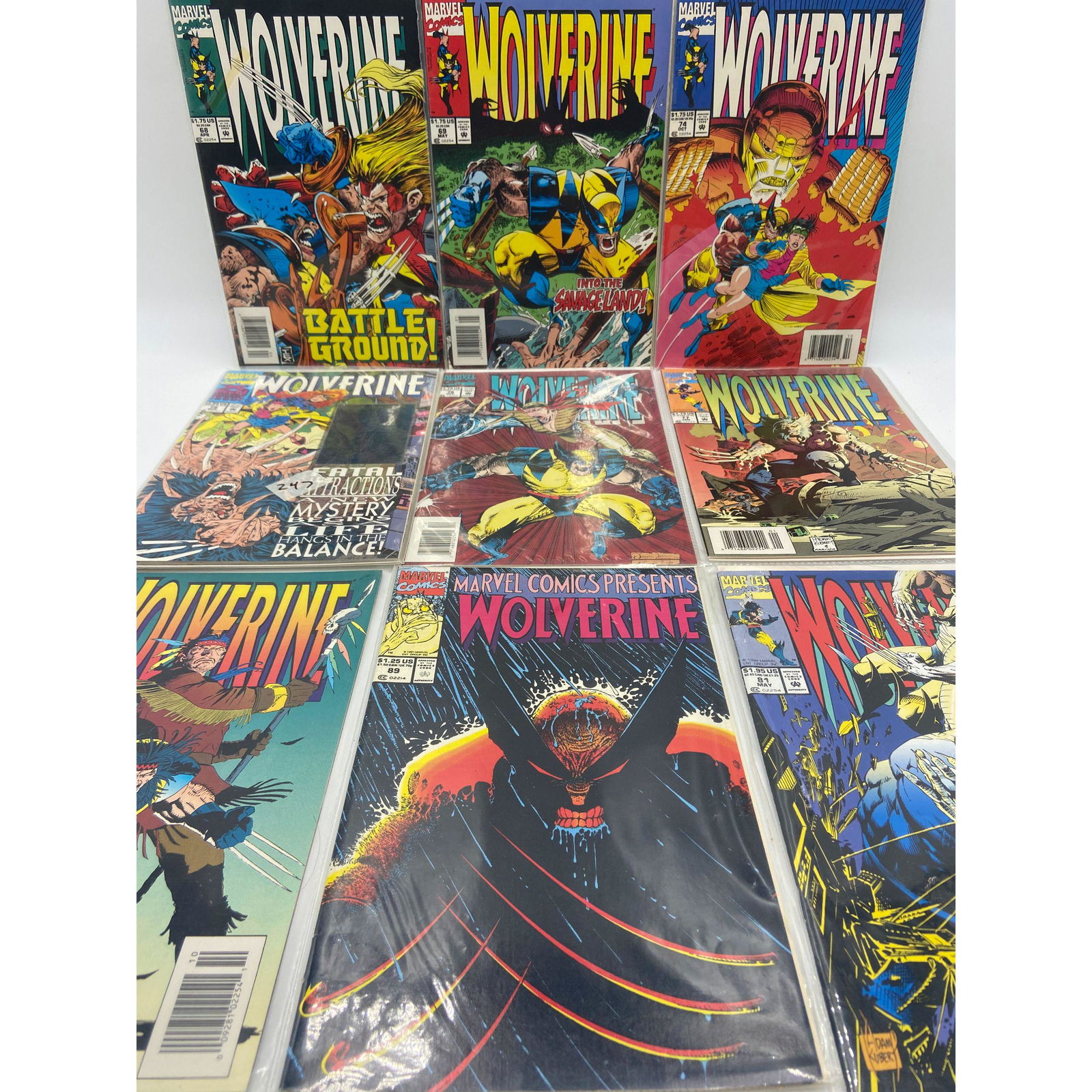 LOT OF 9 VINTAGE MARVEL COMICS WOLVERINE (1 of 10)