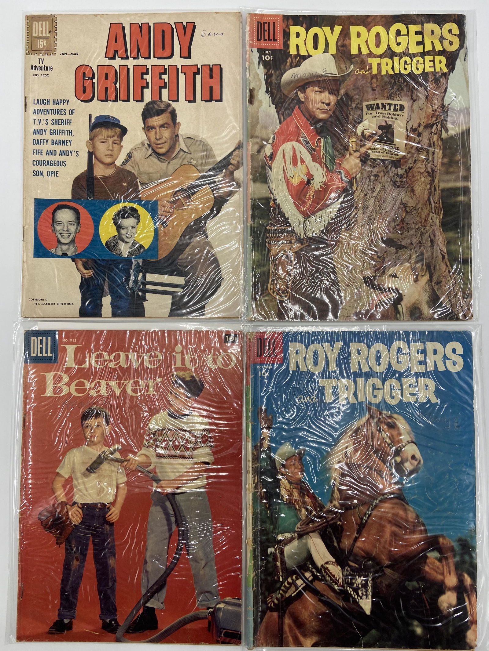 Lot Of 4 Vintage Dell Comics Andy Griffith, Roy Rodgers (1 of 5)