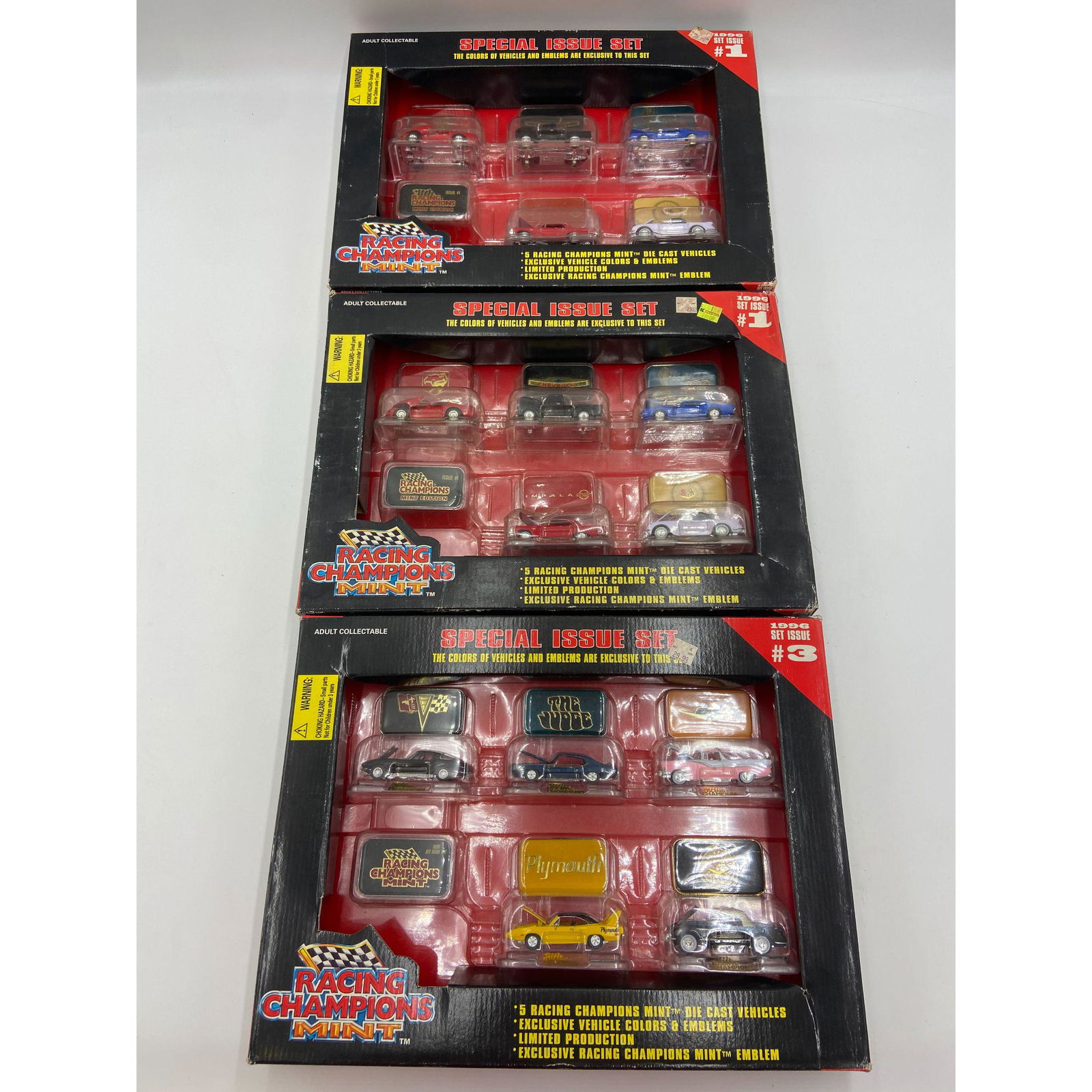 Lot Of 3 Vintage Racing Champions SPECIAL ISSUE SET 199 (1 of 10)