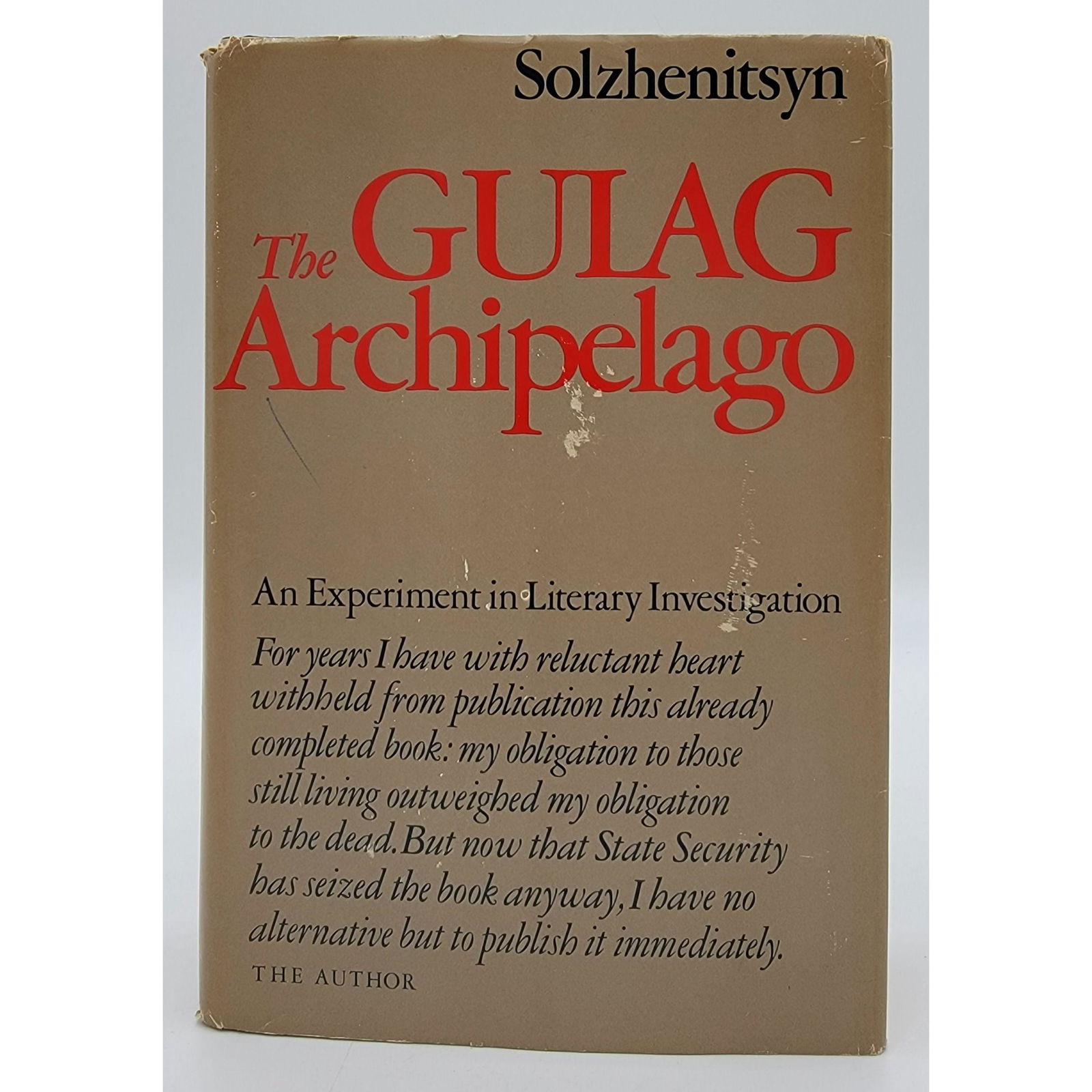 First Edition Book THE GULAG ARCHIPELAGO 1918-56 (1 of 11)