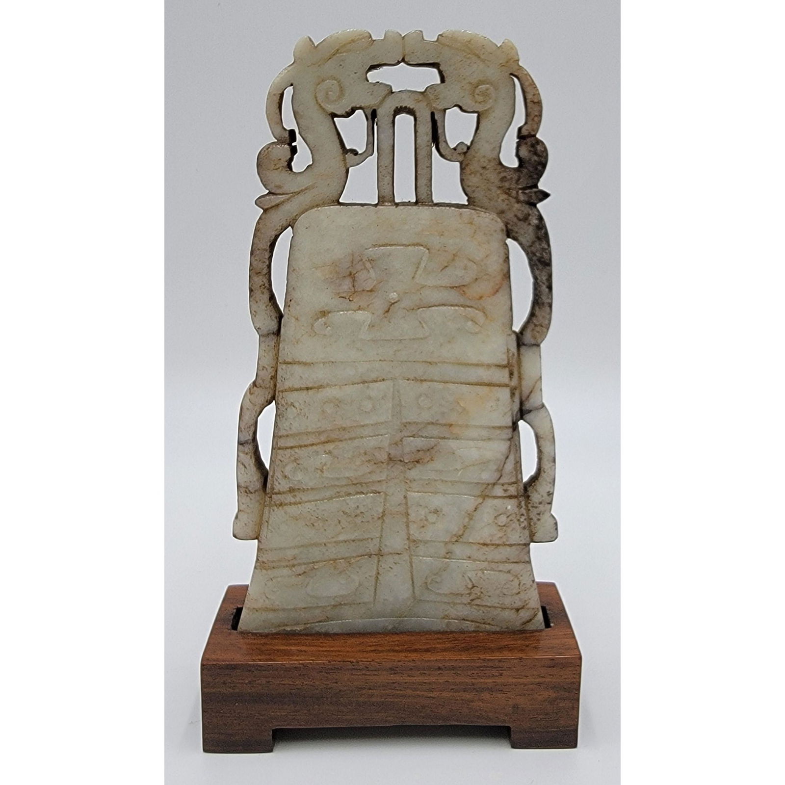 Chinese Jade Plaque On Hardwood Stand Qing Dynasty (1 of 20)