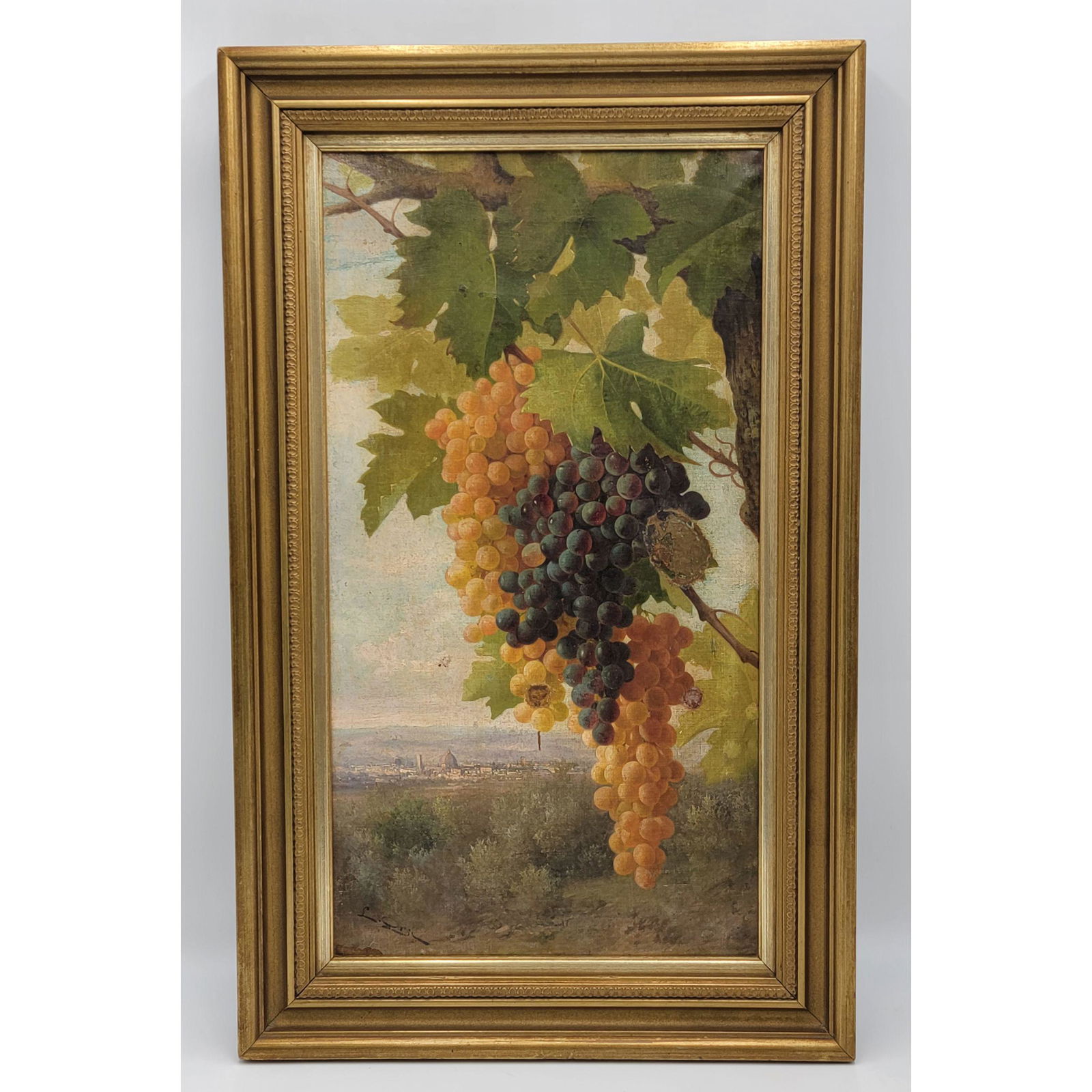 Amazing O/C Still Life Overlooking Jerusalem 19th C (1 of 10)