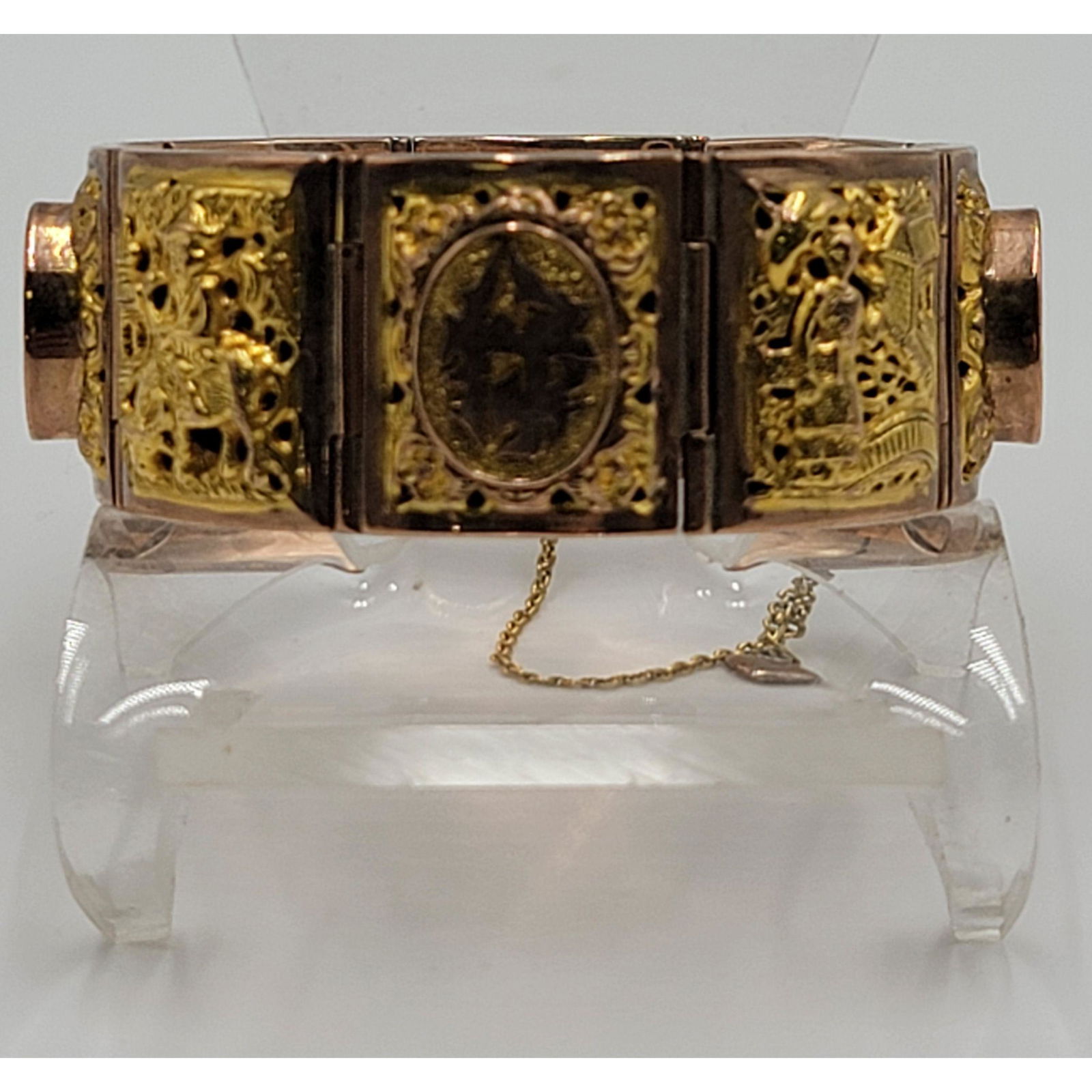 Signed Chinese Gold Bracelet 18k Gold 66.86 Grams (1 of 13)