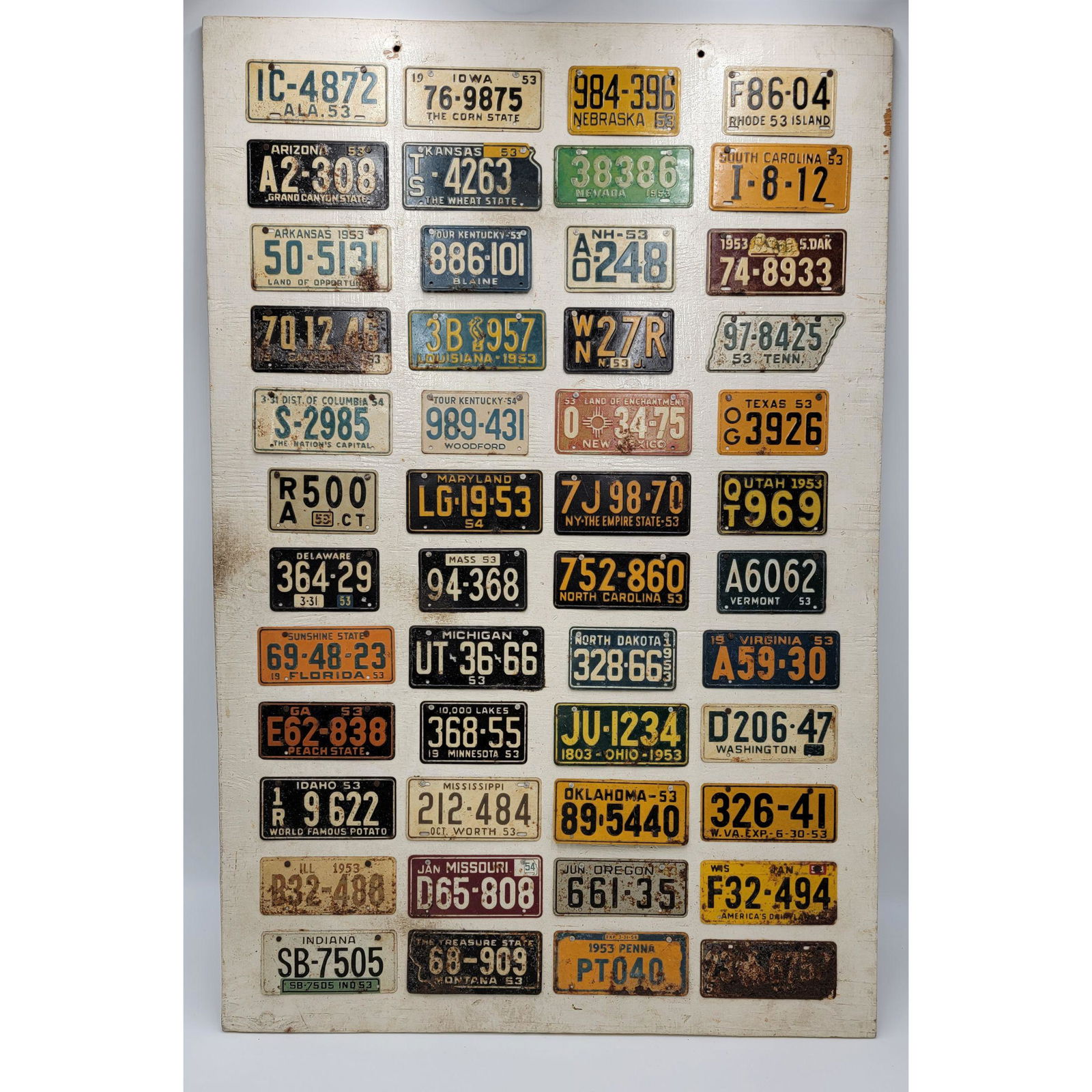 48 Vintage License Plates All 1950'S (1 of 3)