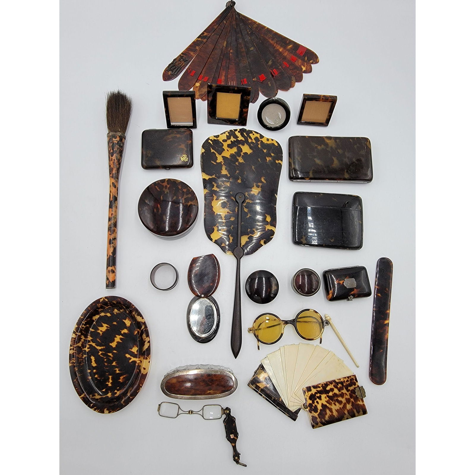 LG Estate Lot of Faux Tortoise Shell + Sterling Items (1 of 16)