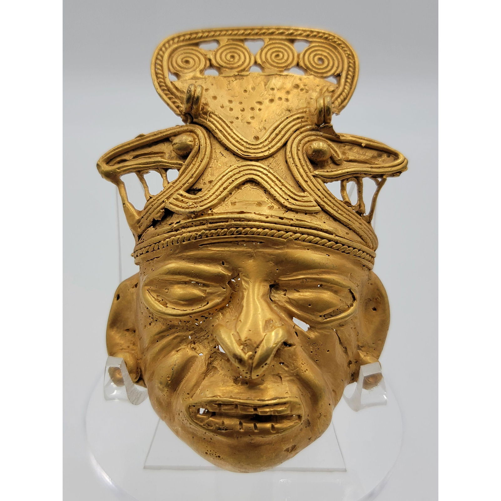 Tairona Figure Tumbaga Mask Pendant (1 of 7)