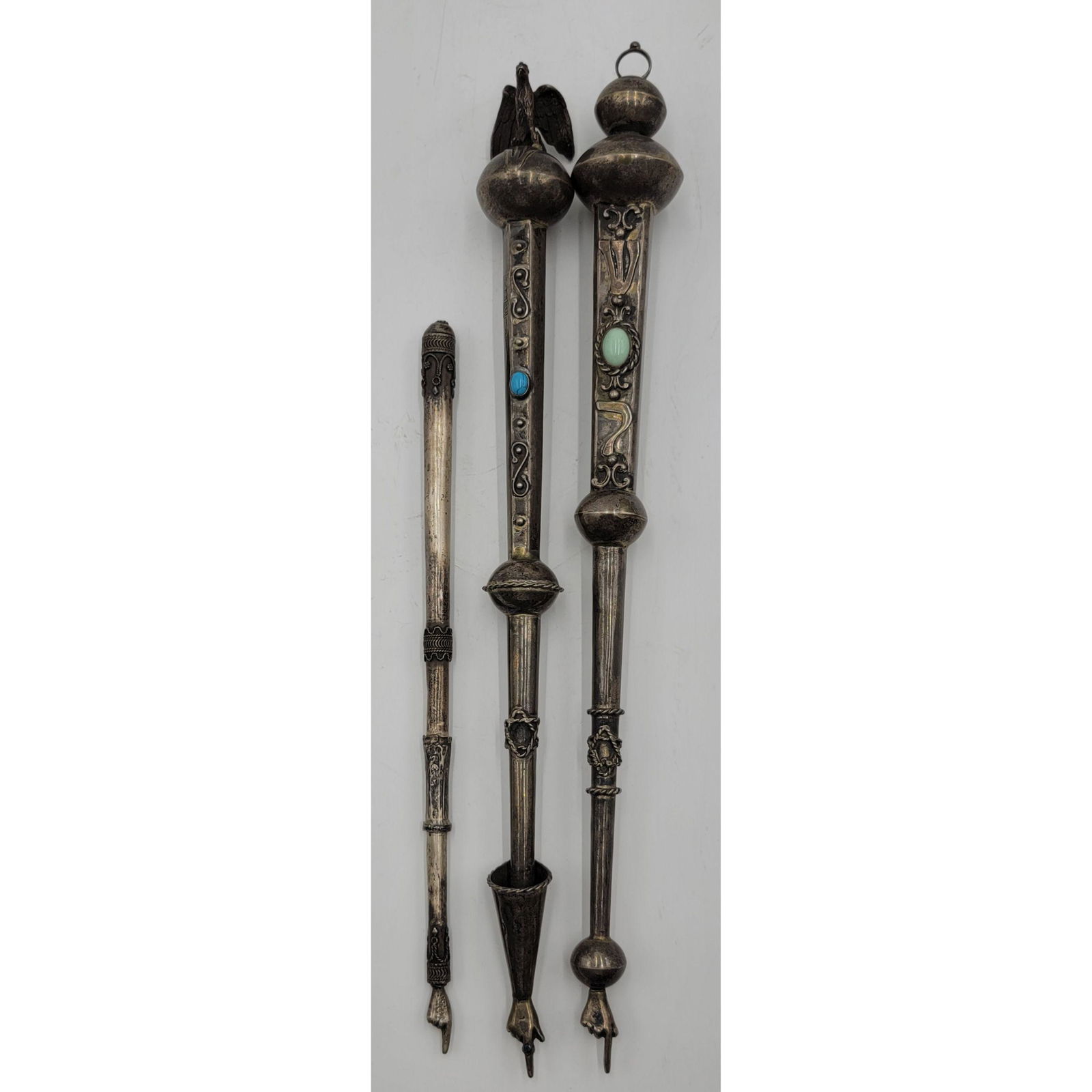 Lot 3 Russian Silver Torah Pointers 19 Century (1 of 14)