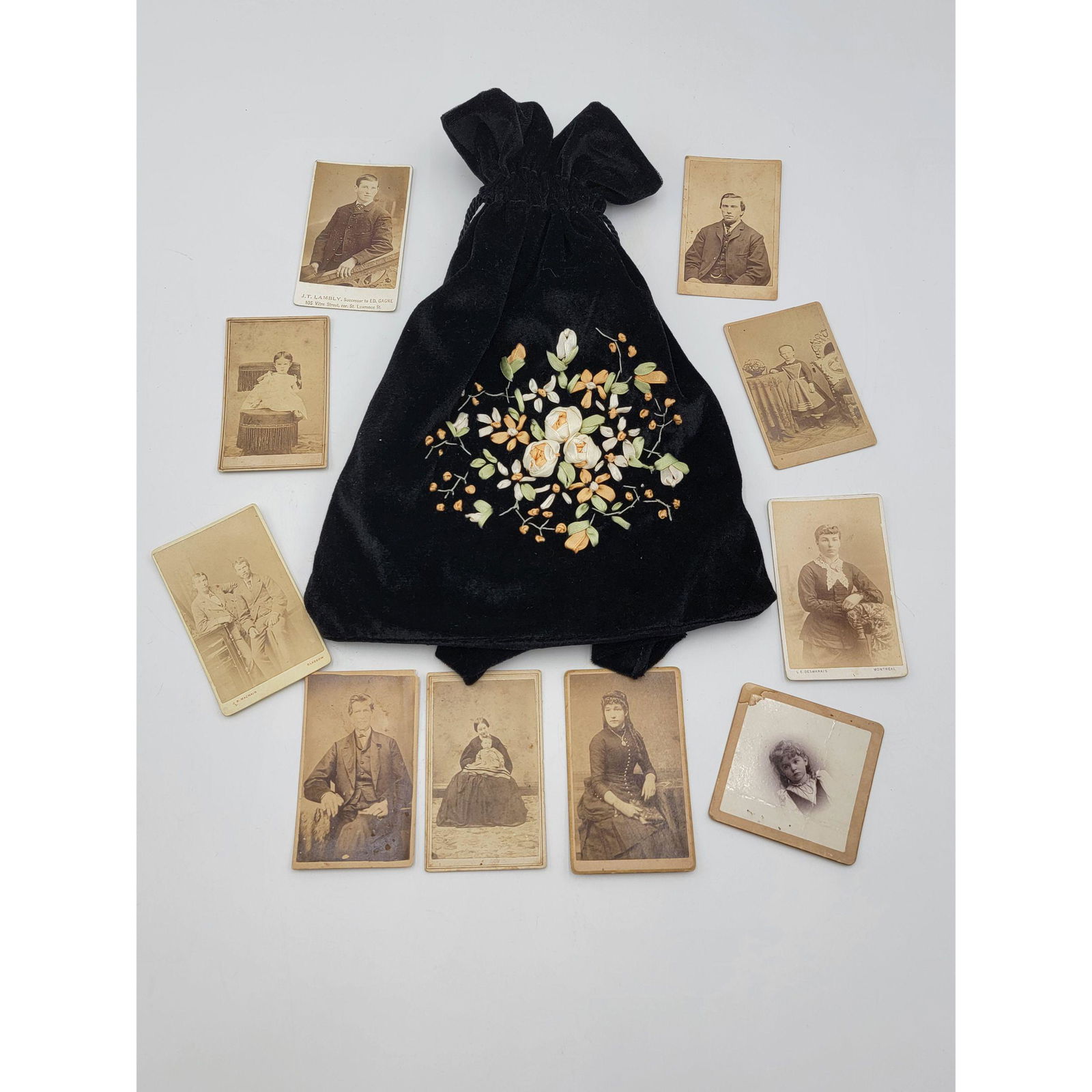 A Fine Mourning Bag Plus Some Photos 19th c (1 of 8)