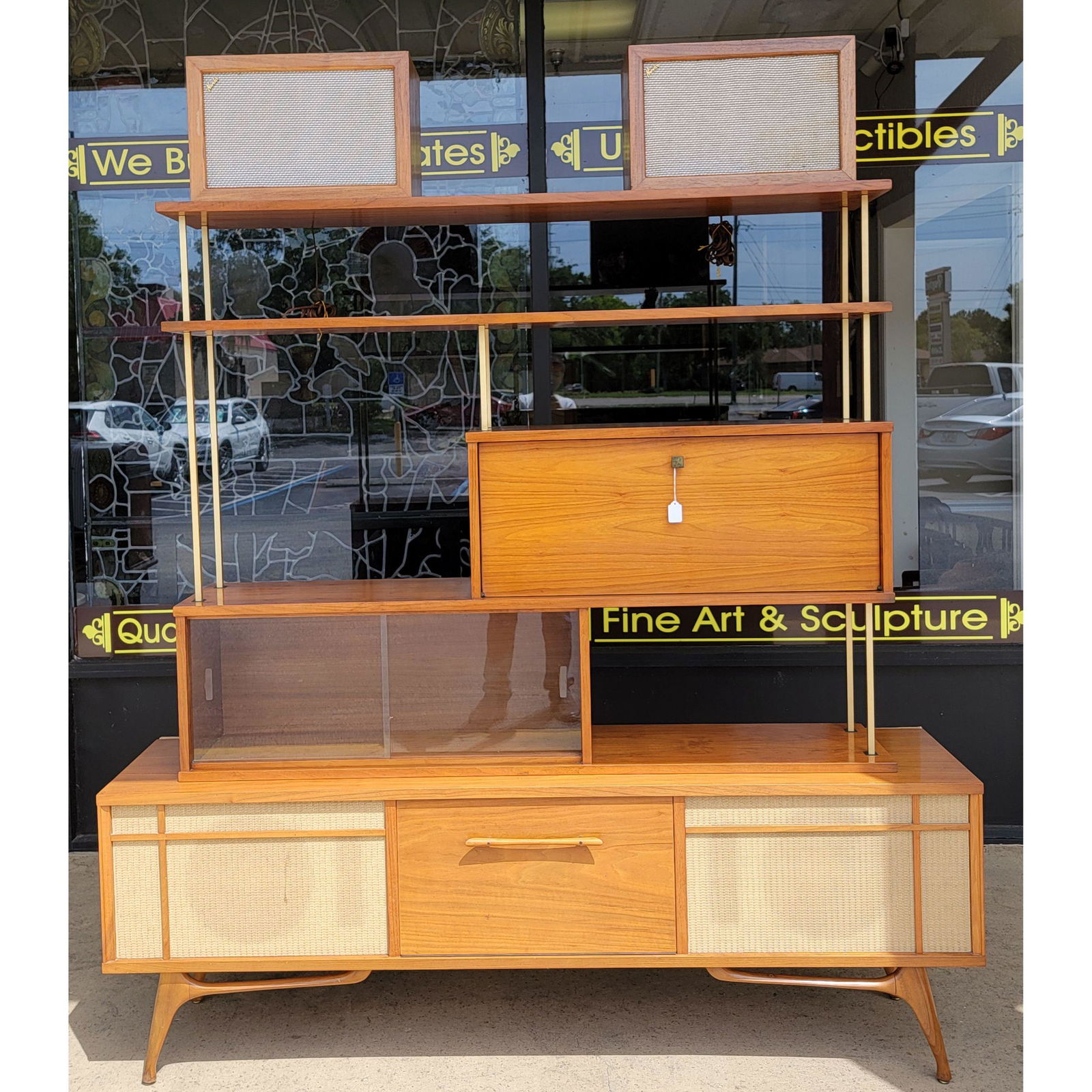 Mid Century Modern Stand With Speaker 2 Pieces (1 of 20)