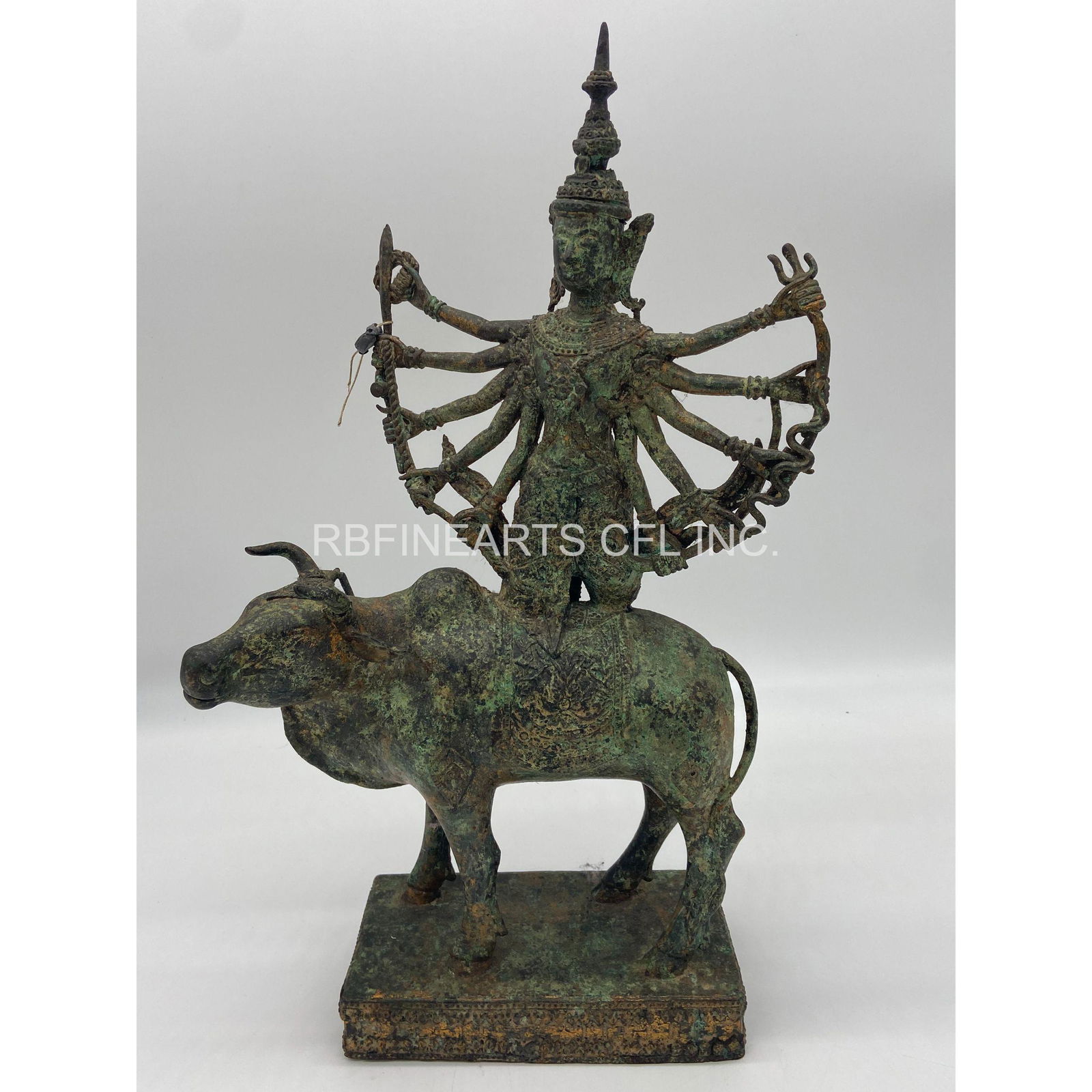 Bronze Shiva Statue Riding Nandi (1 of 15)