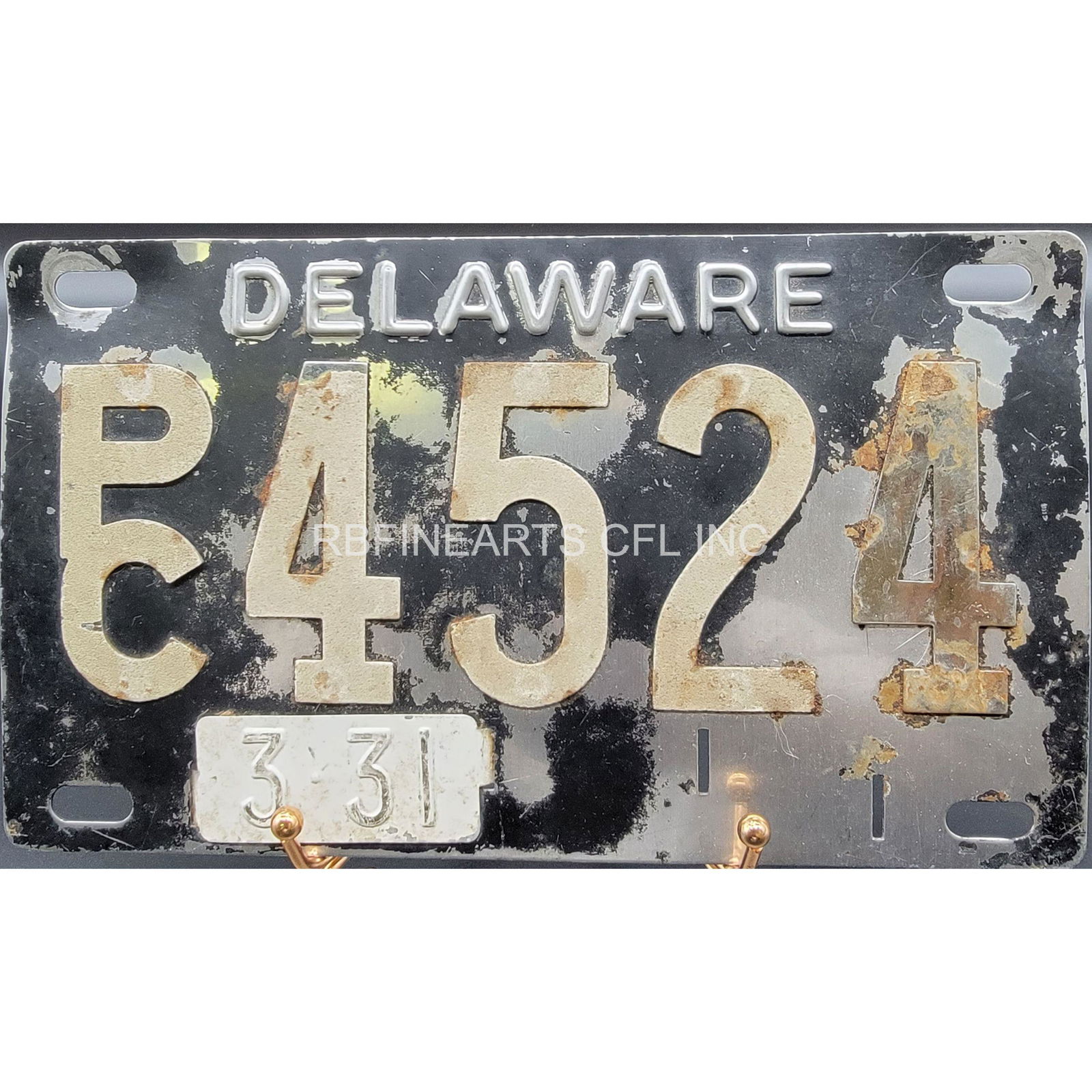 A Very Nice Antique License Plate 1931 Delaware (1 of 6)