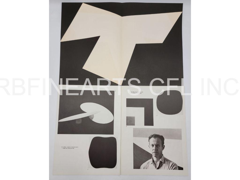 Ellsworth Kelly Derrière Le Miroir No. 110 (page: An original lithograph on smooth wove paper by American artist Ellsworth Kelly (1923-2015) "Derrière Le Miroir No. 110 (page 10, 11)', 1958. With centerfold as issued. Made for Kelly's first-eve