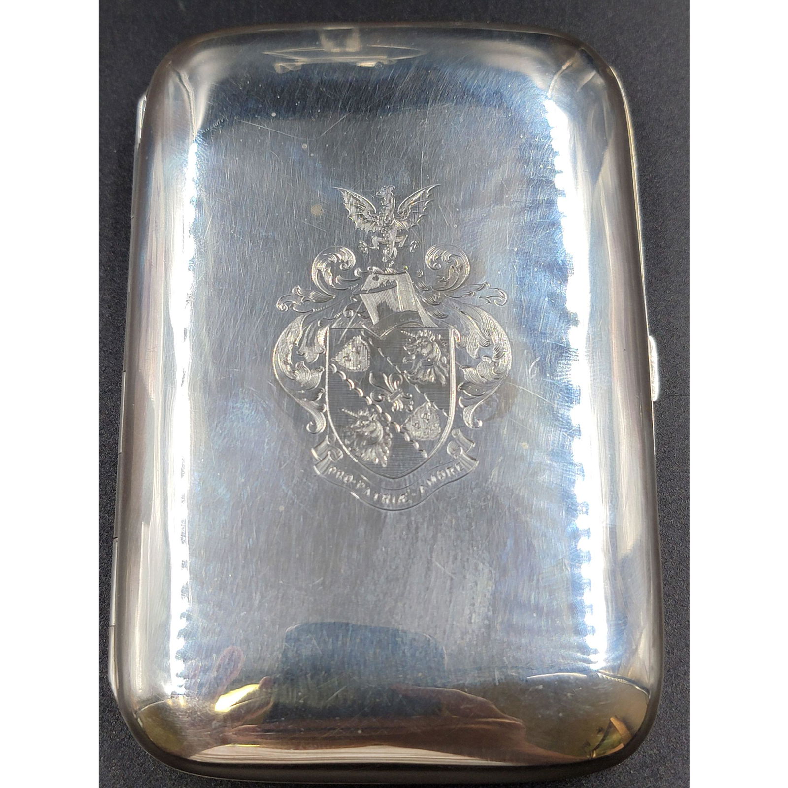 A Nice Sterling Silver Cigarette Case 19th C Hall Mark (1 of 8)
