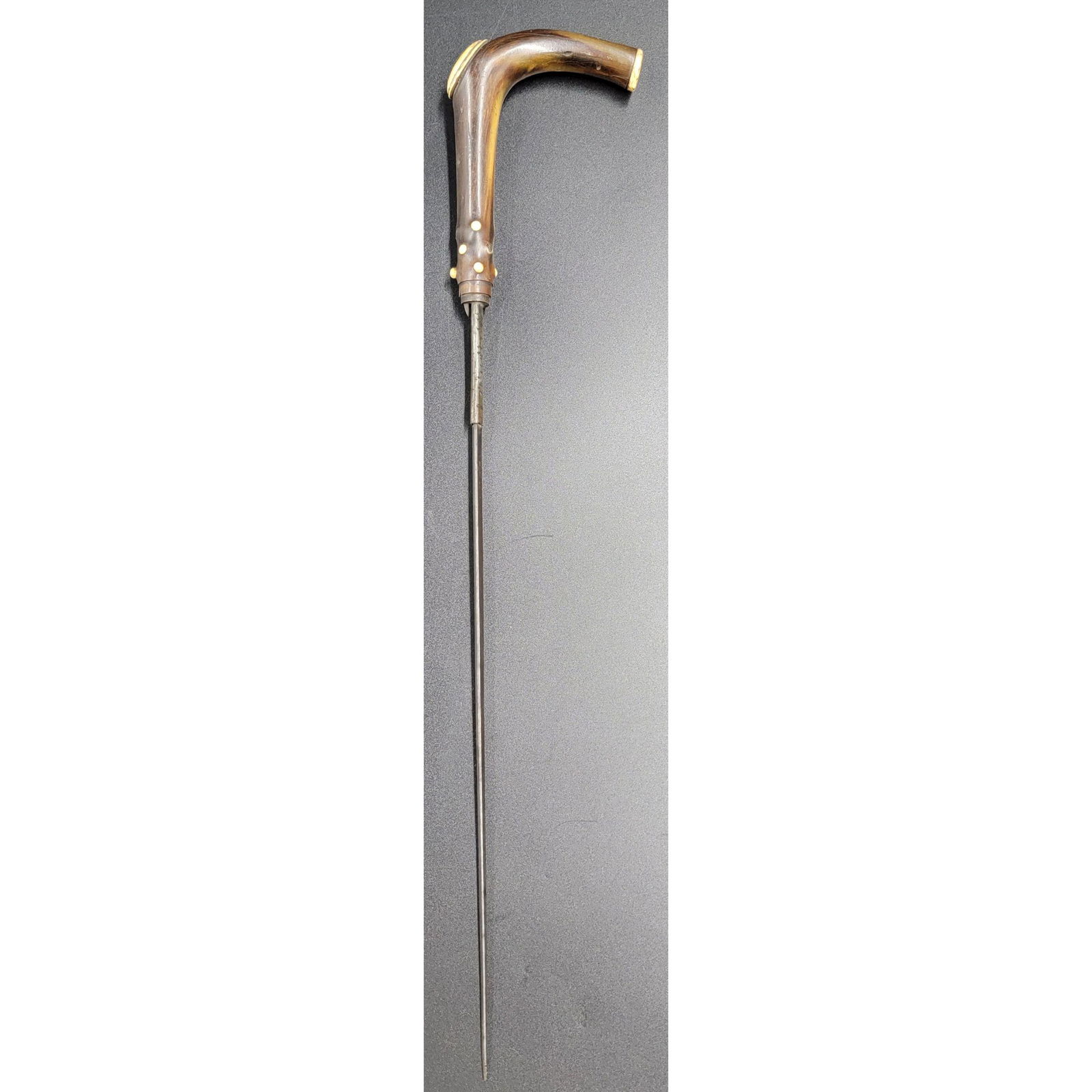 18-19th C Cane Sword Blade & Handle "NO BODY" (1 of 16)