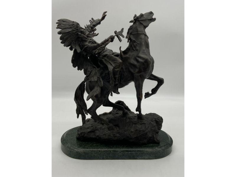 Vinatge Bronze Indian On A Horse (1 of 13)