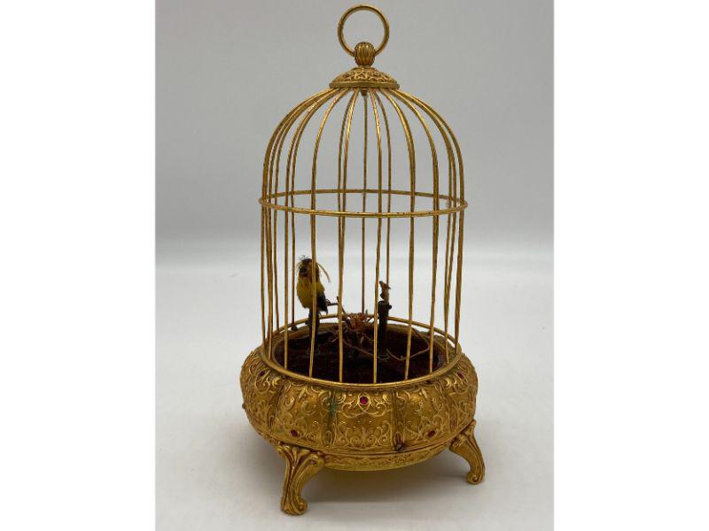 Vintage German Wind-Up Bird Cage Musical Automaton (1 of 10)