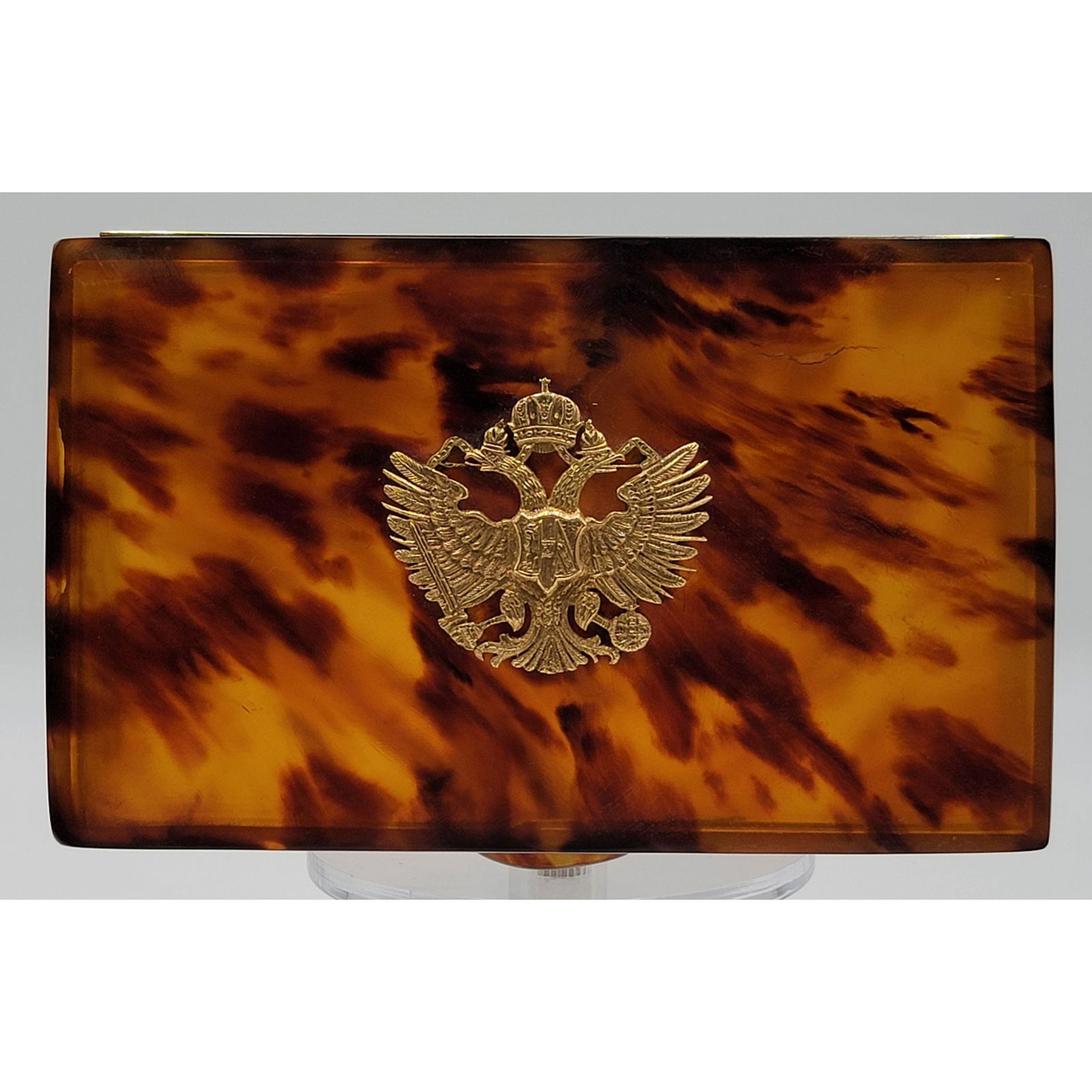 19th C Box With 14k Gold Crest And Fittings (1 of 7)