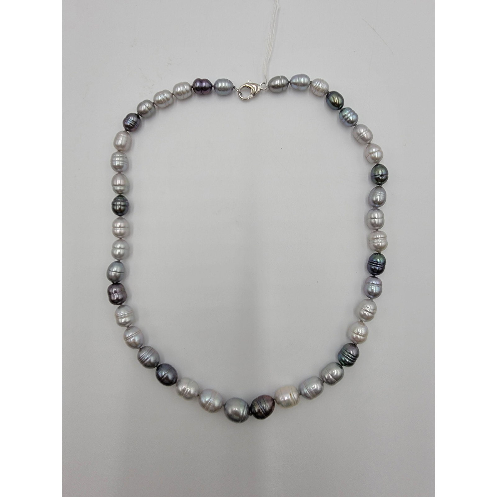 Natural Tahitian Pearl Necklace Natural Color: Natural Tahitian Pearl Necklace Natural Natural Color. Measure Approx. 18" Long Each.