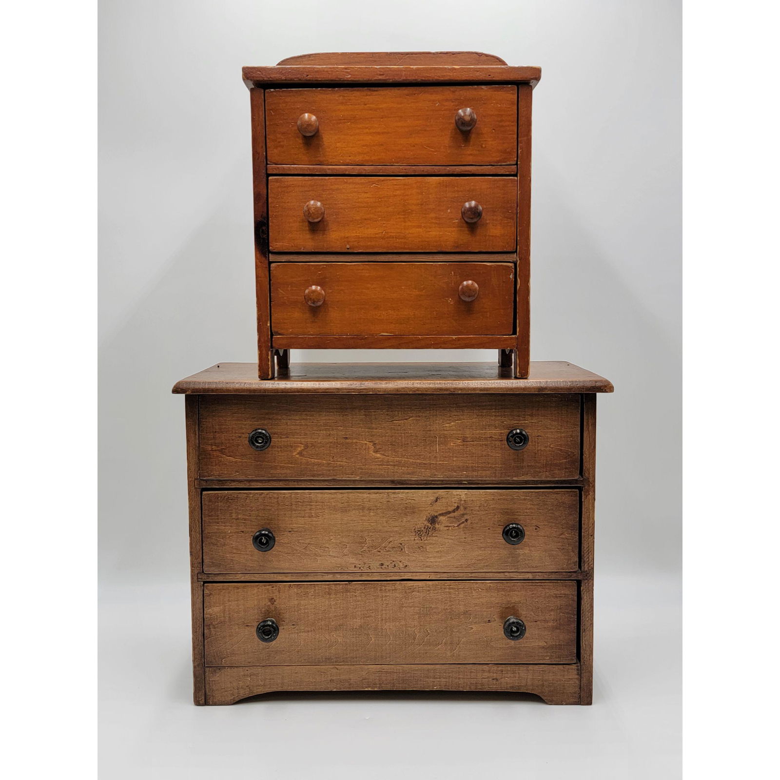 2 Miniature Chests of Drawers 19th C (1 of 13)