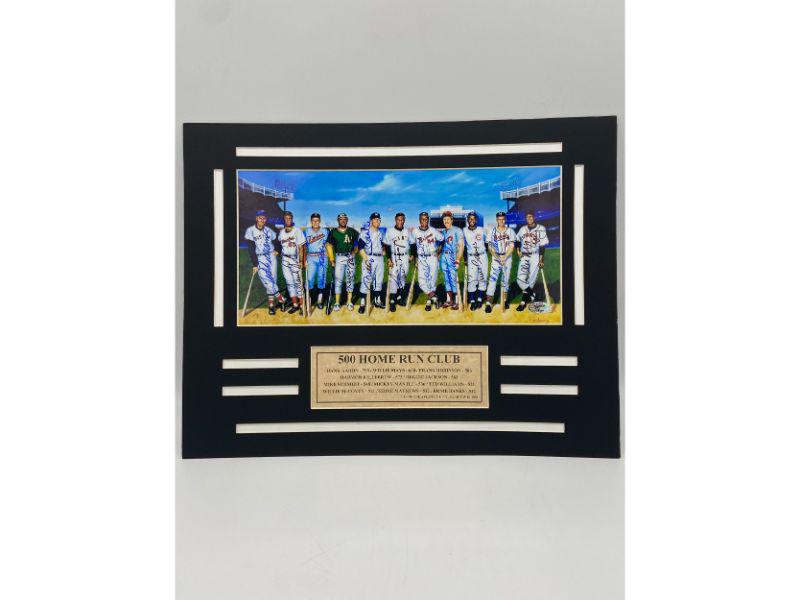 VINTAGE MLB "500 HR CLUB" SIGNED PHOTO W/ COA (1 of 8)