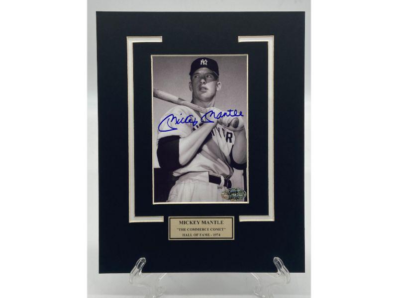 Mickey Mantle New York Yankees Signed Photo w/ COA (1 of 6)