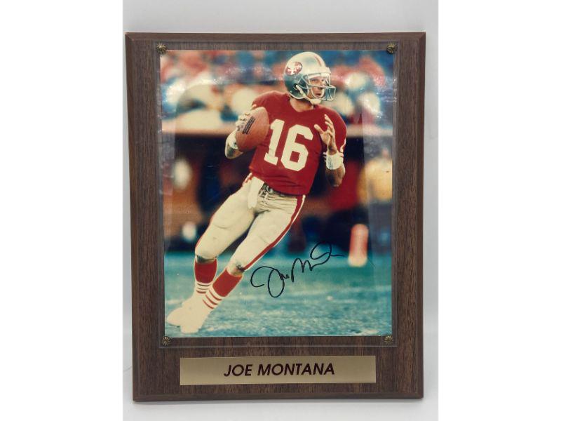 NFL JOE MONTANA SIGNED PHOTO PLAQUE SAN FRANCISCO 49ERS (1 of 4)