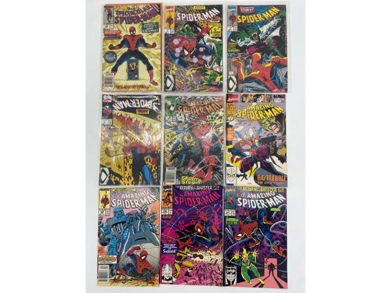 Lot Of 9 Vintage Marvel Comics "Amazing Spider-Man" (1 of 10)