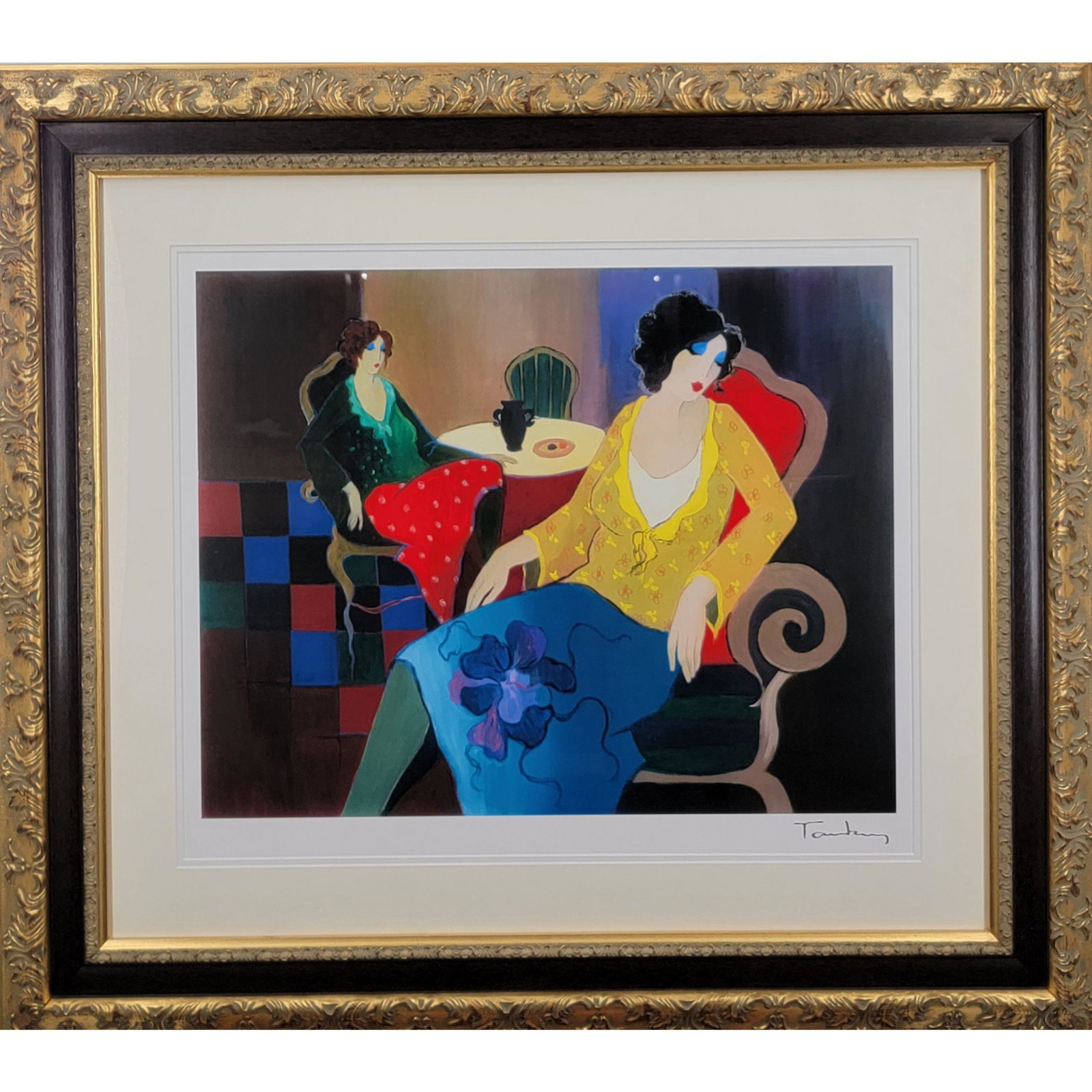 Itzchak Tarkay Serio Lithograph Little Round Table No.7 (1 of 7)