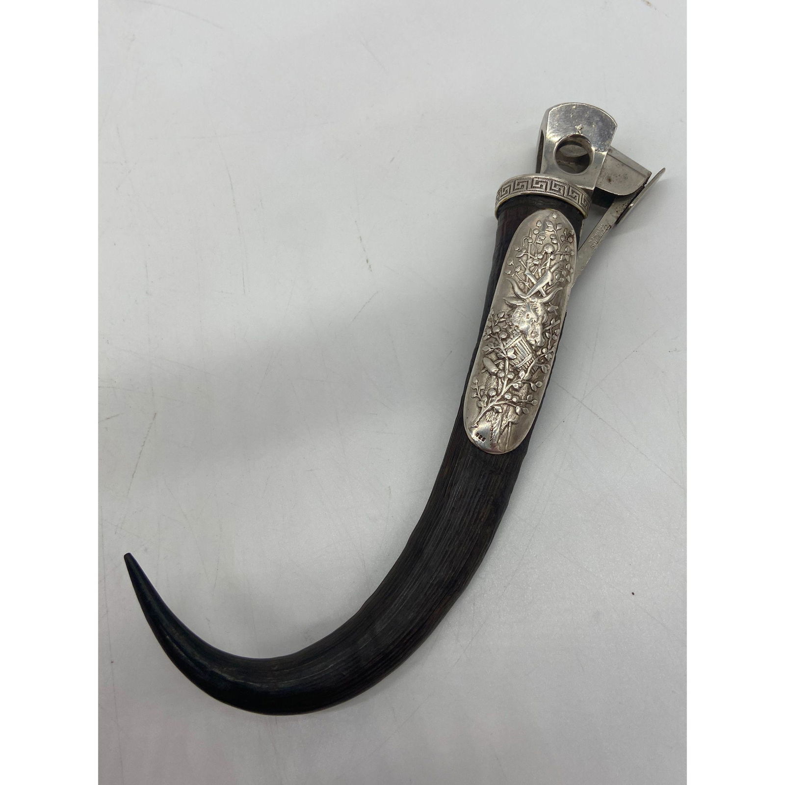 1940 German Horn & Sterling Silver Cigar Cutter (1 of 13)