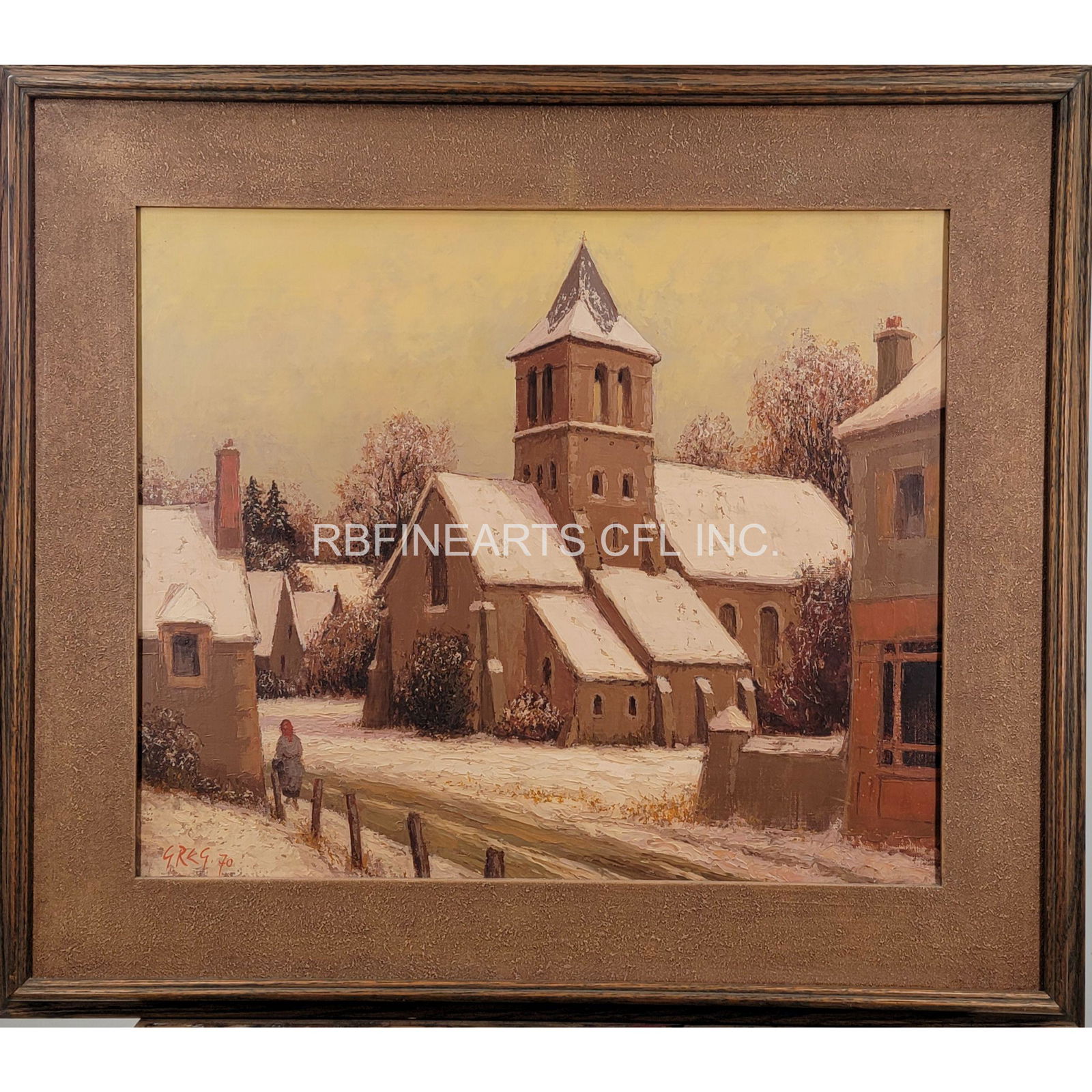 Oil On Canvas Snow Landscape Ronald Greg B 1929 (1 of 15)