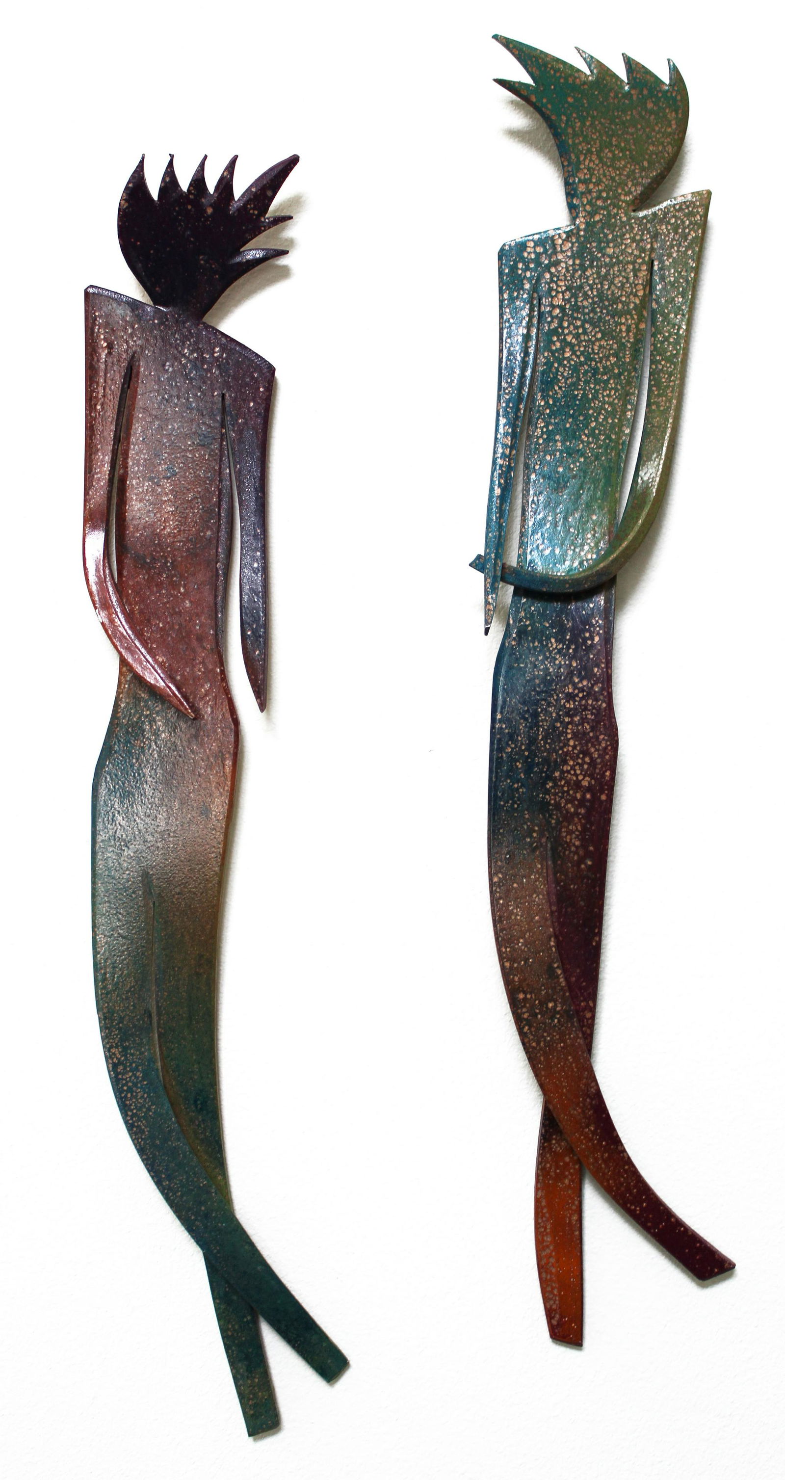 Pair of 3-Dimensional Abstract Figure Wall Sculptures (1 of 1)