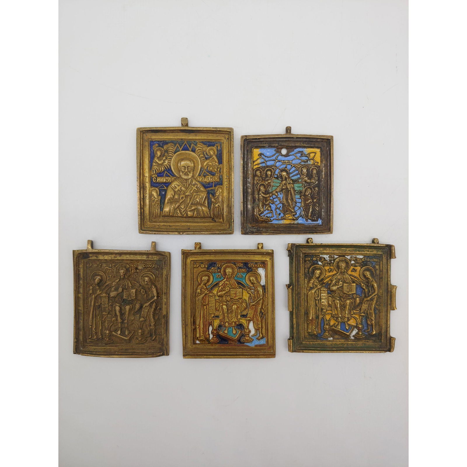 Lot of 5 Russian Bronze Icon Pieces (1 of 12)