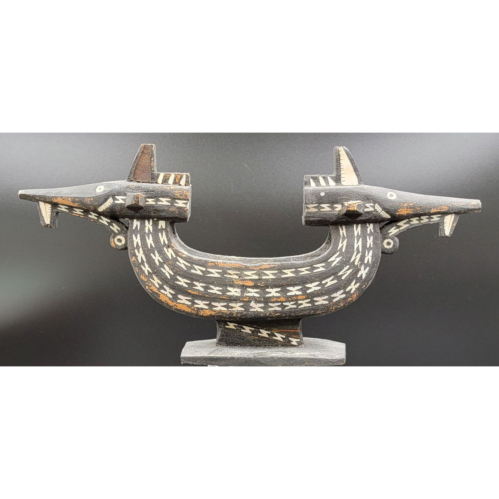 Rare Solomon Island Inlaid Lime Container Betel Nut (1 of 17)