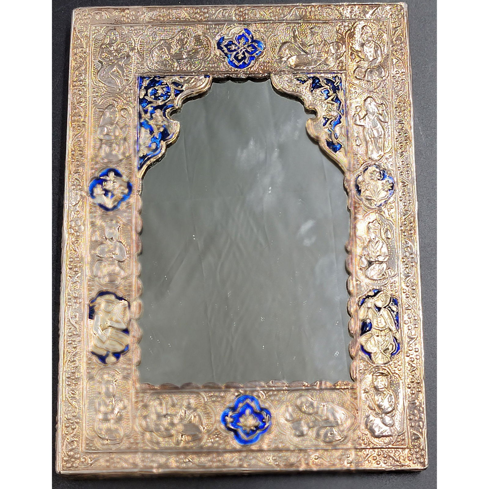 Persian Silver And Enamel Mirror All Hand Made (1 of 15)