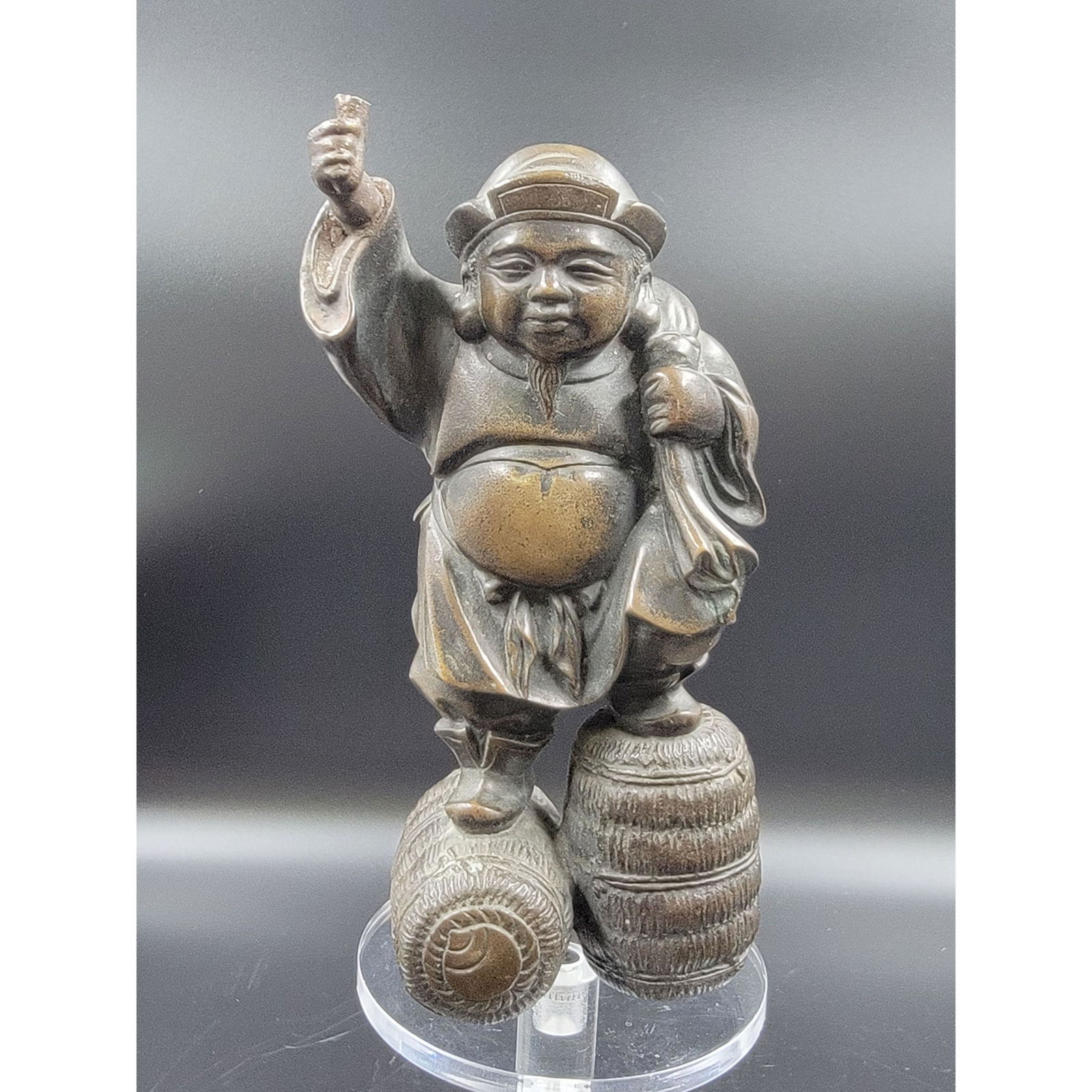 Signed Japanese Bronze Figure 19th C (1 of 14)