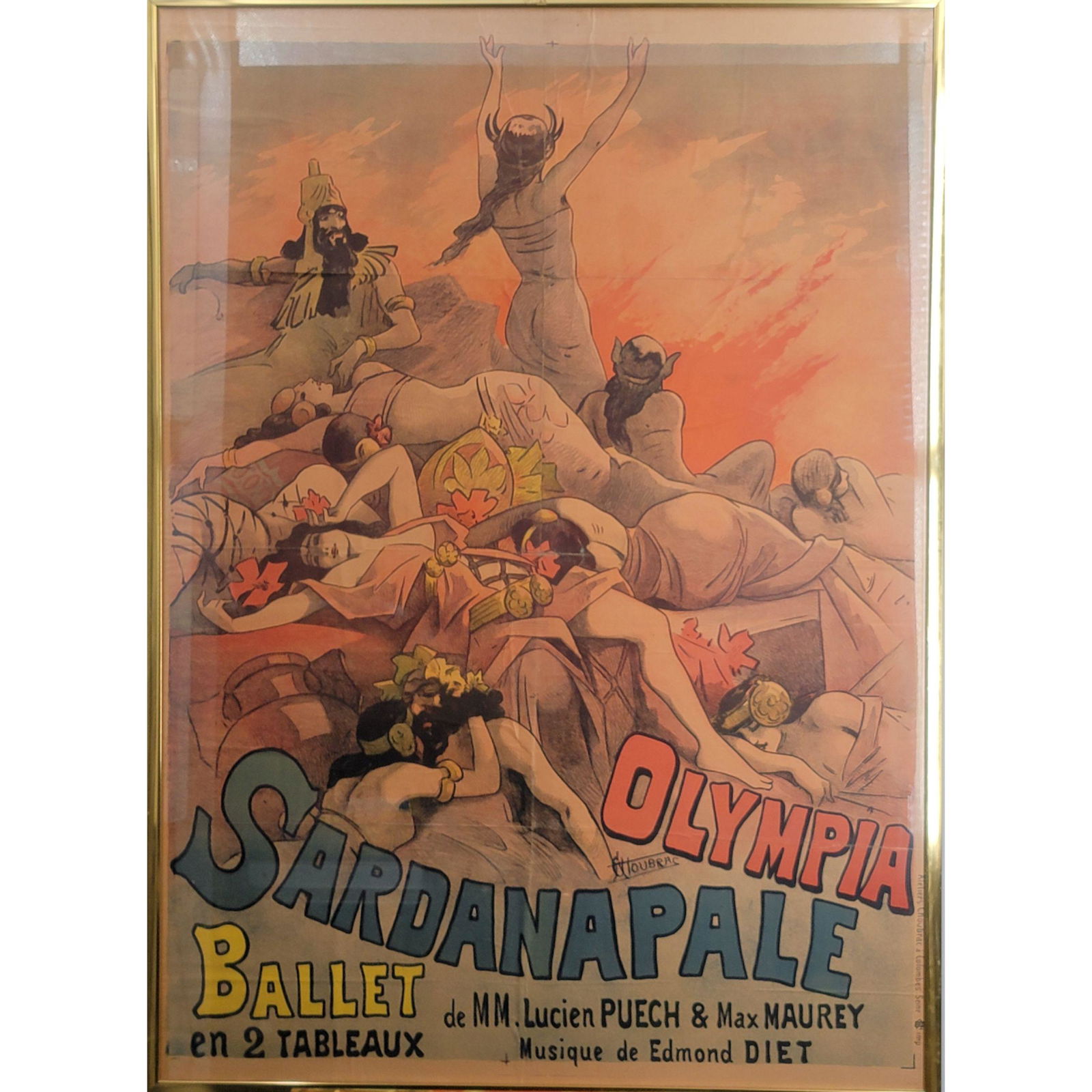Olympia Sardanapale, French Ballet Adv. Poster (1 of 14)