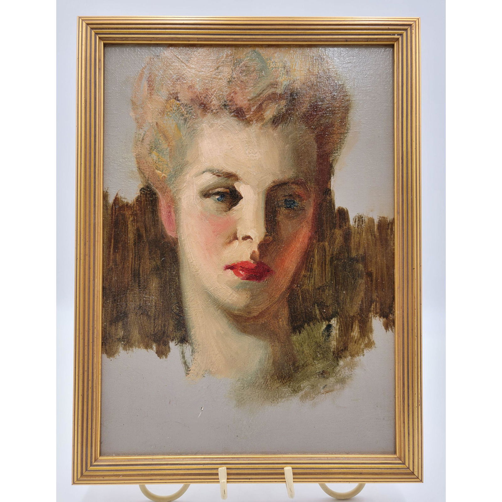EDWARD LEONARD (1901-1968) O/B PORTRAIT PAINTING (1 of 6)