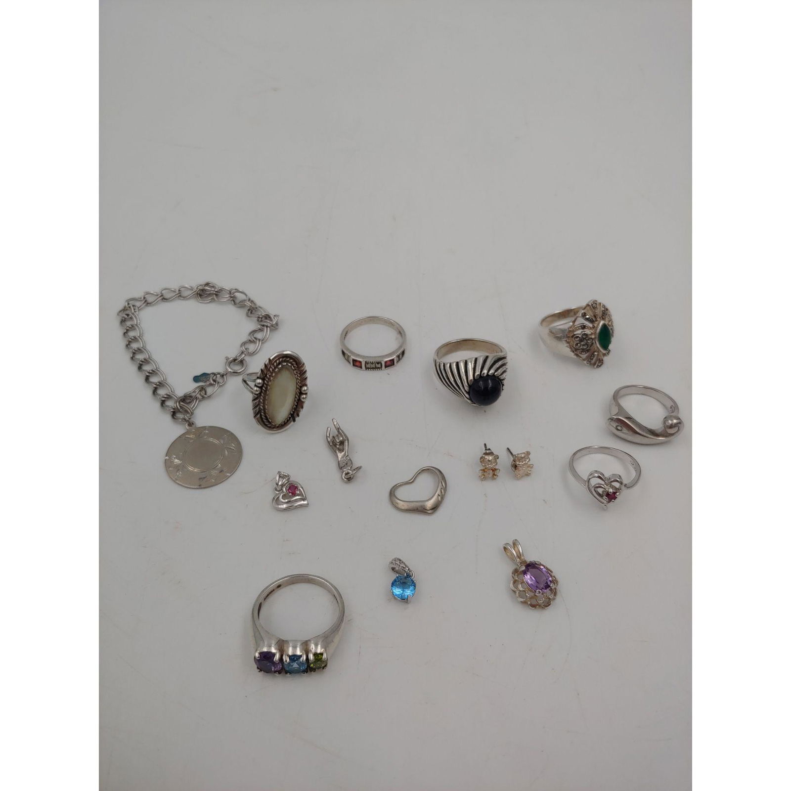 Lot of Sterling Silver Jewelry, 50.53 Total Grams (1 of 15)