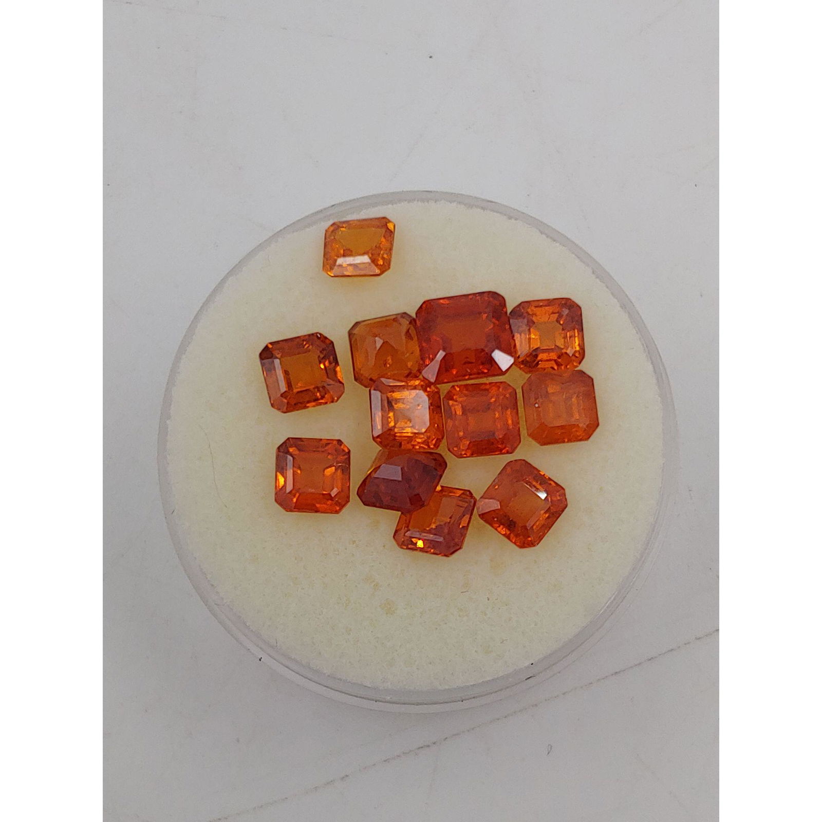 12 Loose Square Cut Madeira Citrine Gemstones (1 of 2)