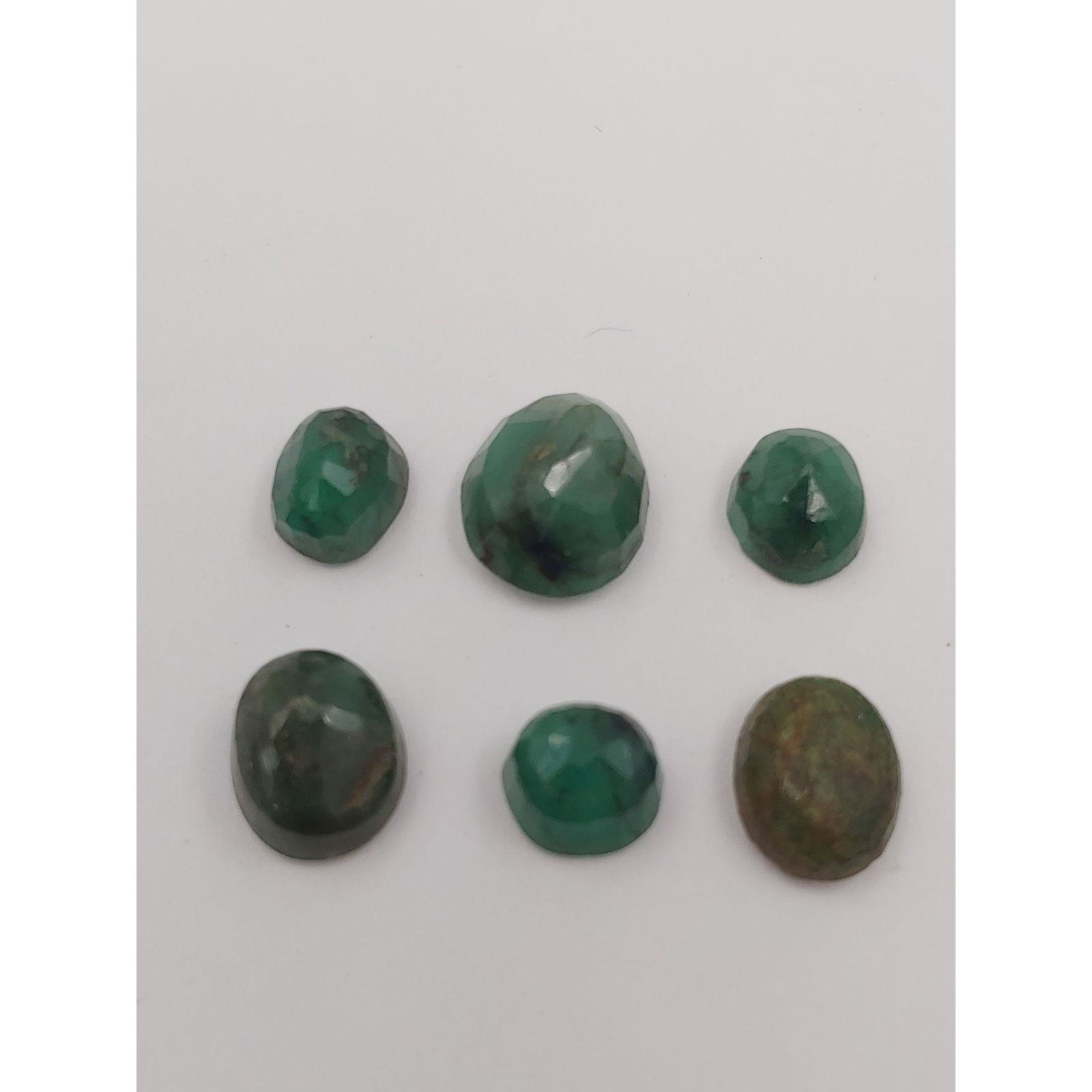6 Loose 10 CT Cut Natural Emerald Gemstones (1 of 2)