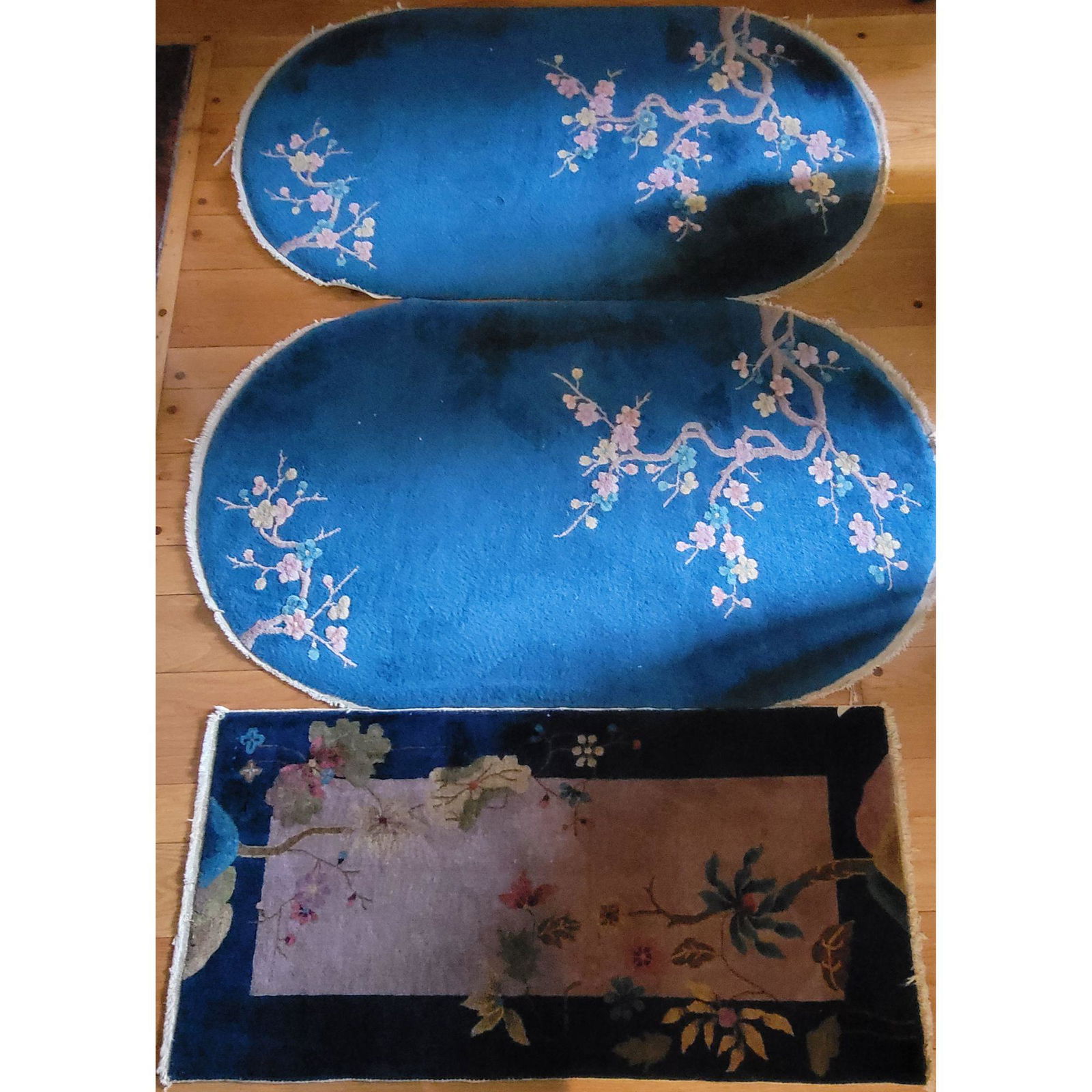 2 Oval Art Deco Chinese Rug And 1 Small Chinese Rug (1 of 18)